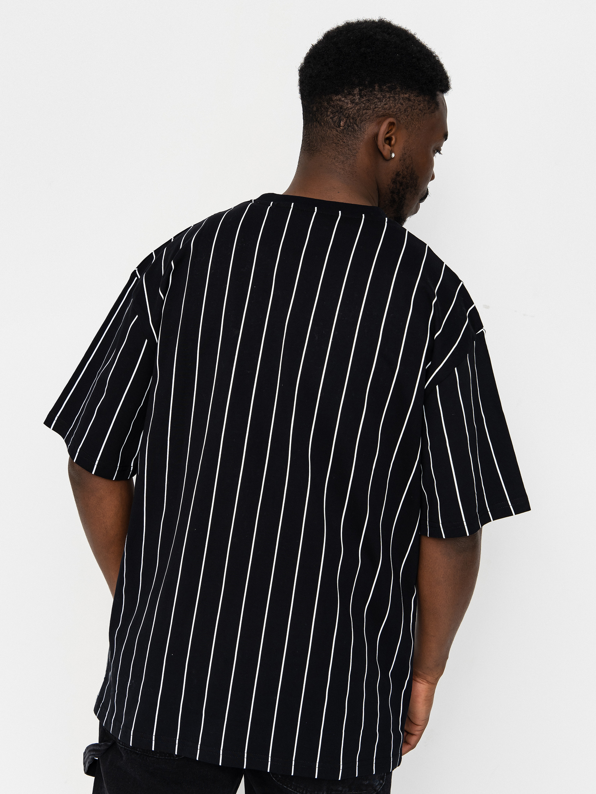 Karl Kani Small Signature Pinstripe T-Shirt (black/white)