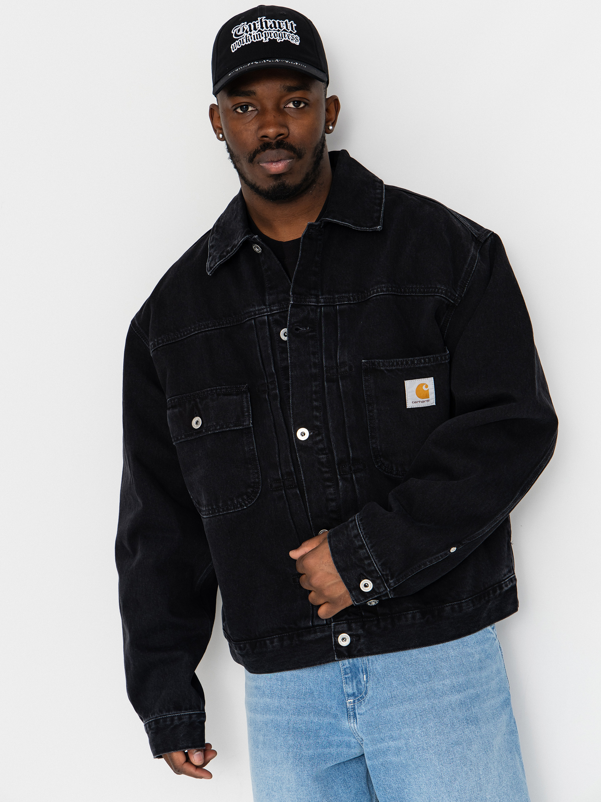 OBEY Portions Sherpa Jacket - black (java brown multi)