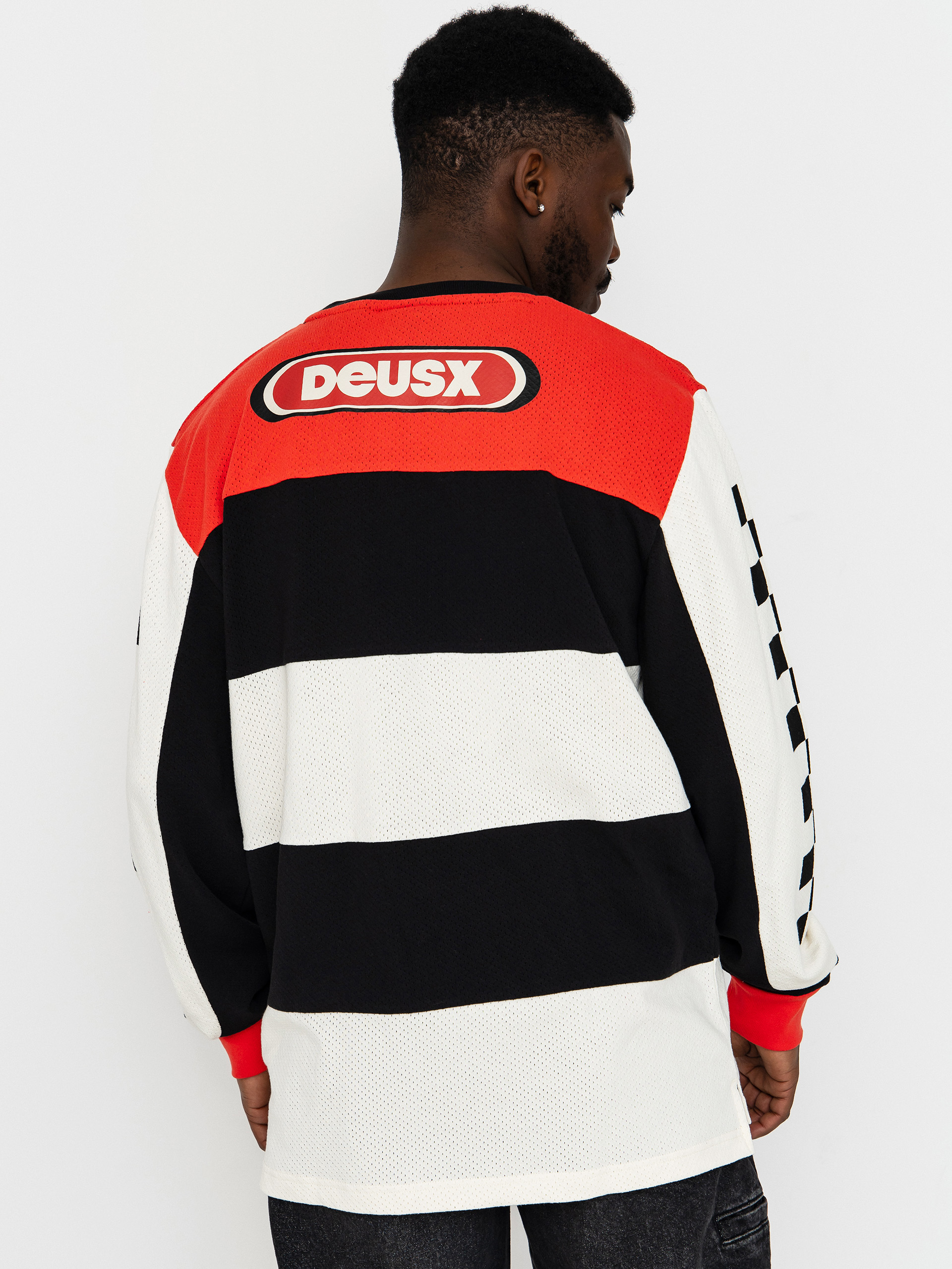 Deus Ex Machina Vilander Moto Jersey Longsleeve (valiant red combo)