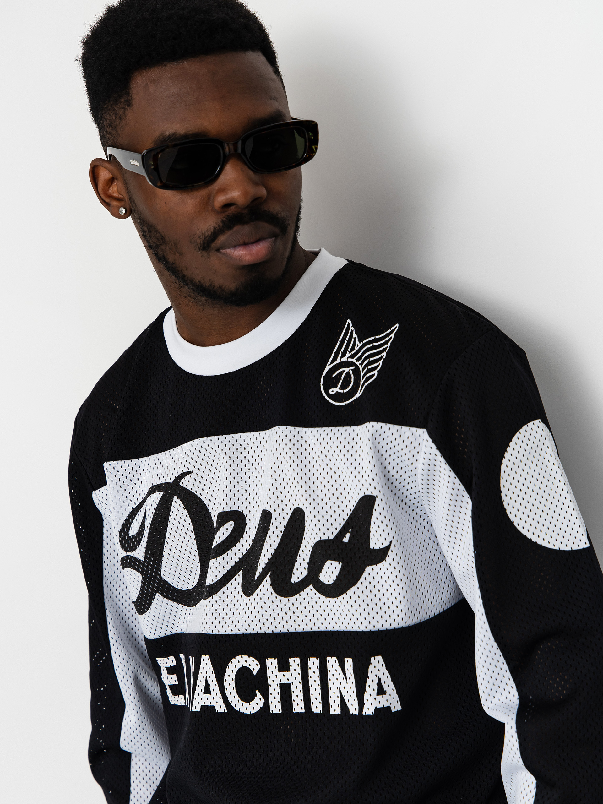 Deus Ex Machina Saber Moto Jersey T-Shirt (black)