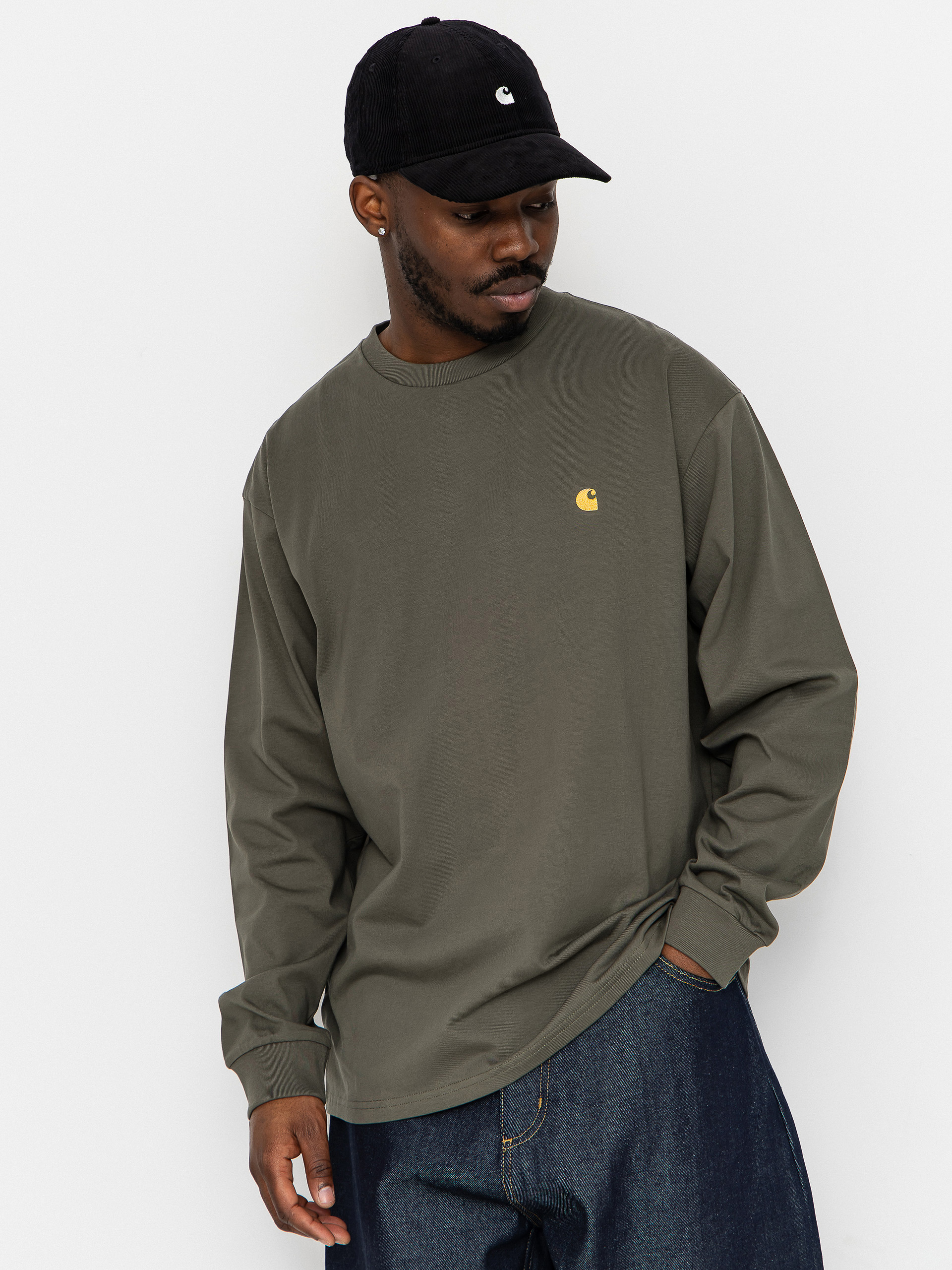 Carhartt WIP Longsleeve Chase (leaf/gold)
