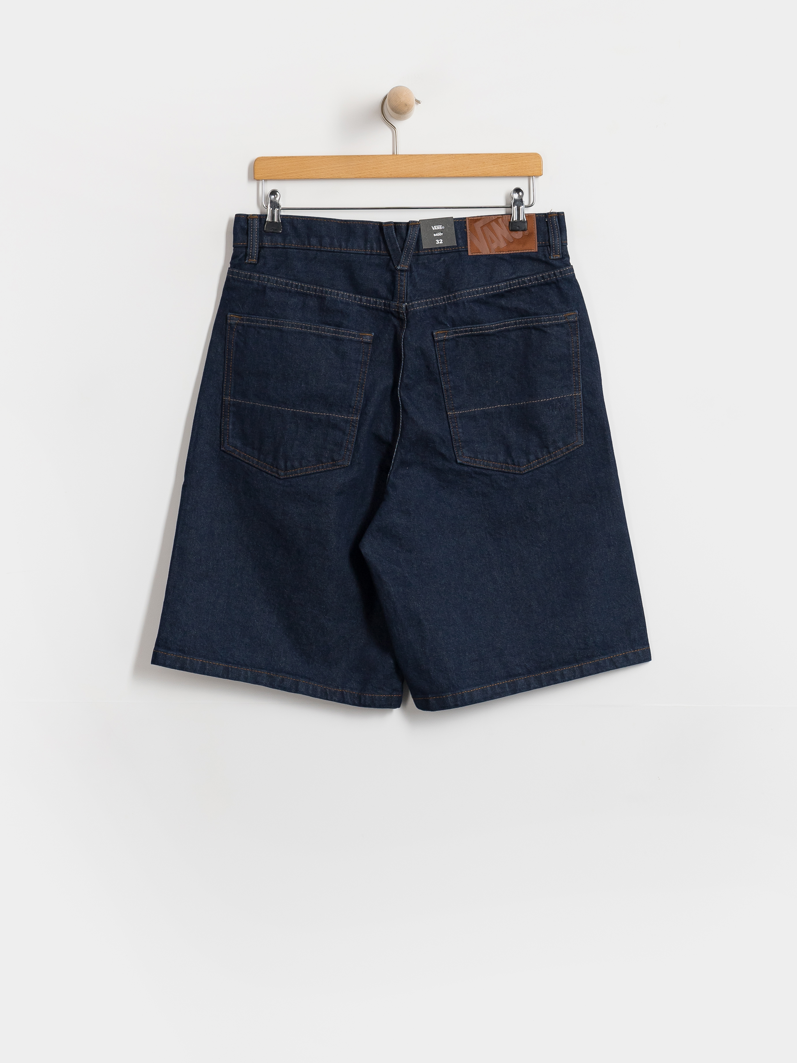 Vans Shorts Lx Check 5 Baggy Denim - black (dark rinse)