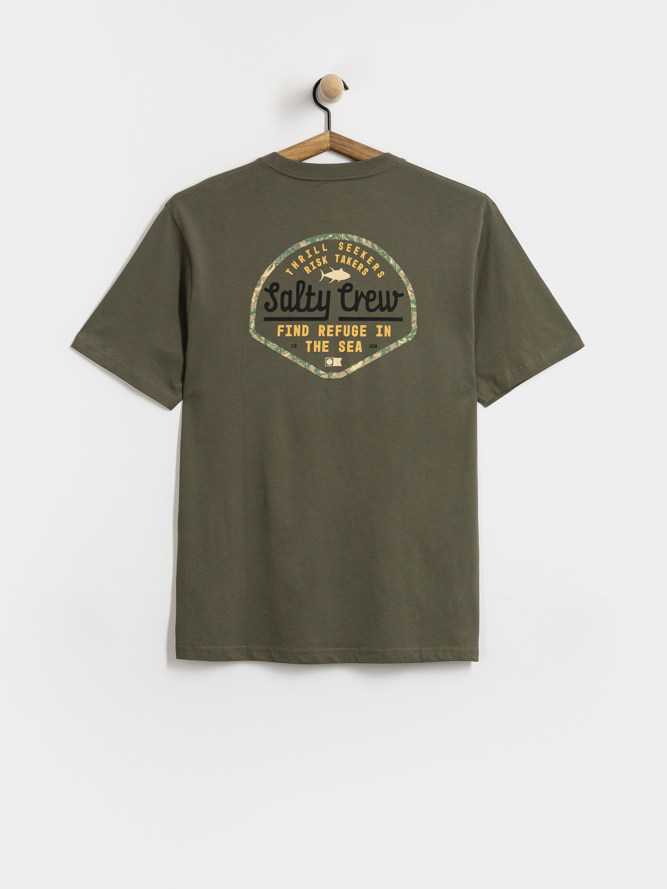 Salty Crew T-Shirt Border Fill Classic (dusty olive)