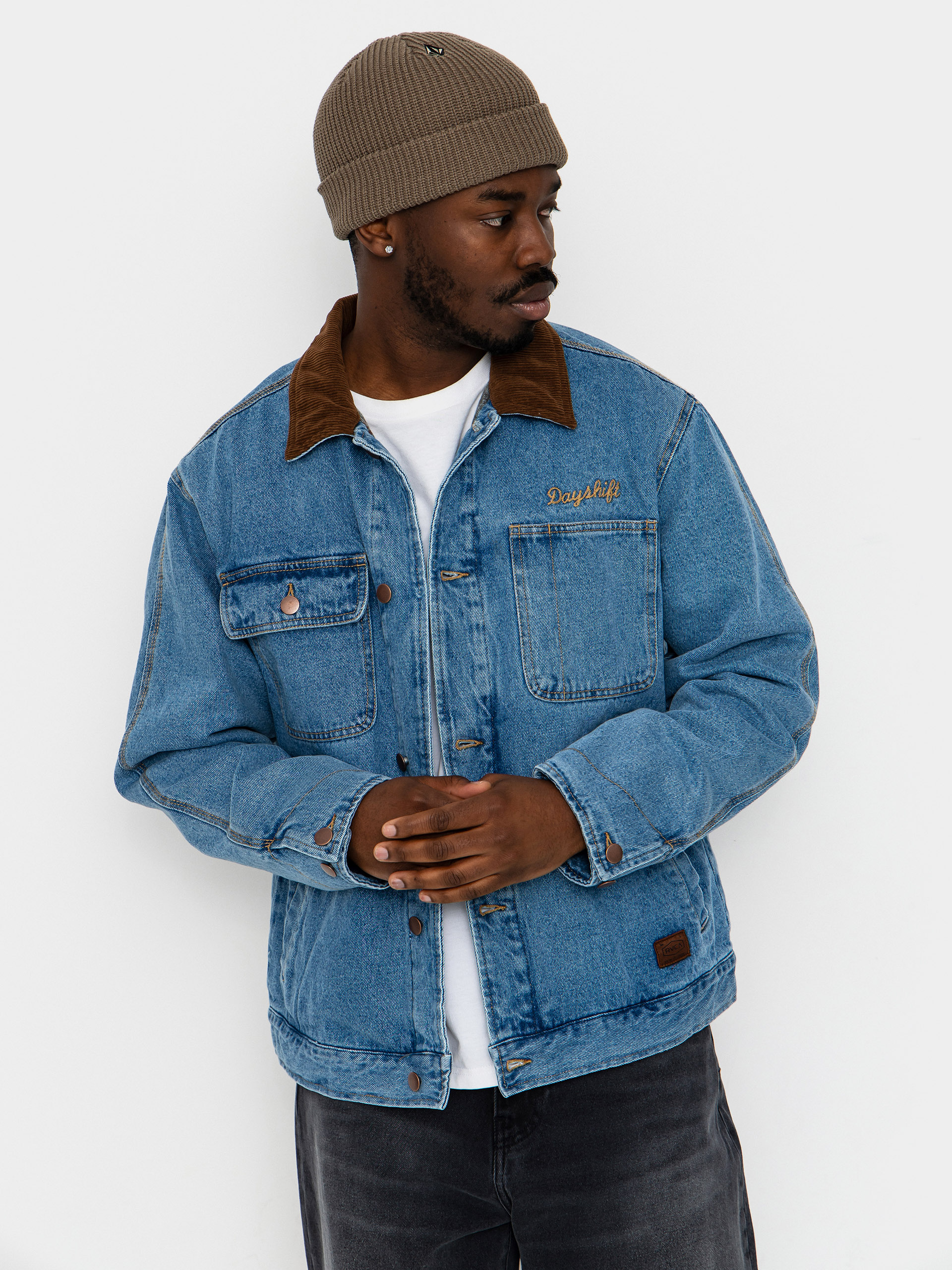RipNDip Westside Zip Up Work Jacket - blue (slate)