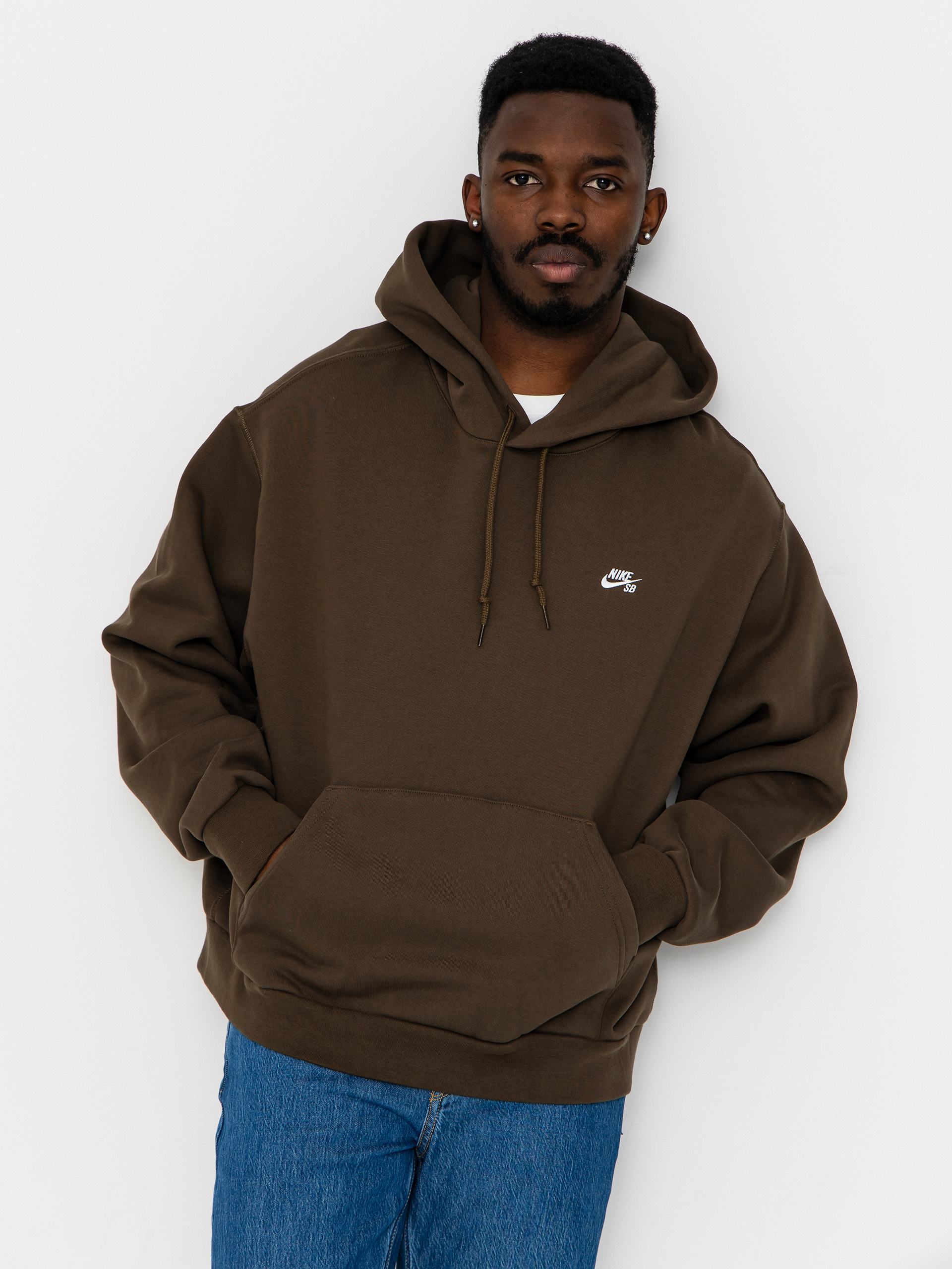 Nike SB Essential Logo HD Hoodie (dark hazel/white)
