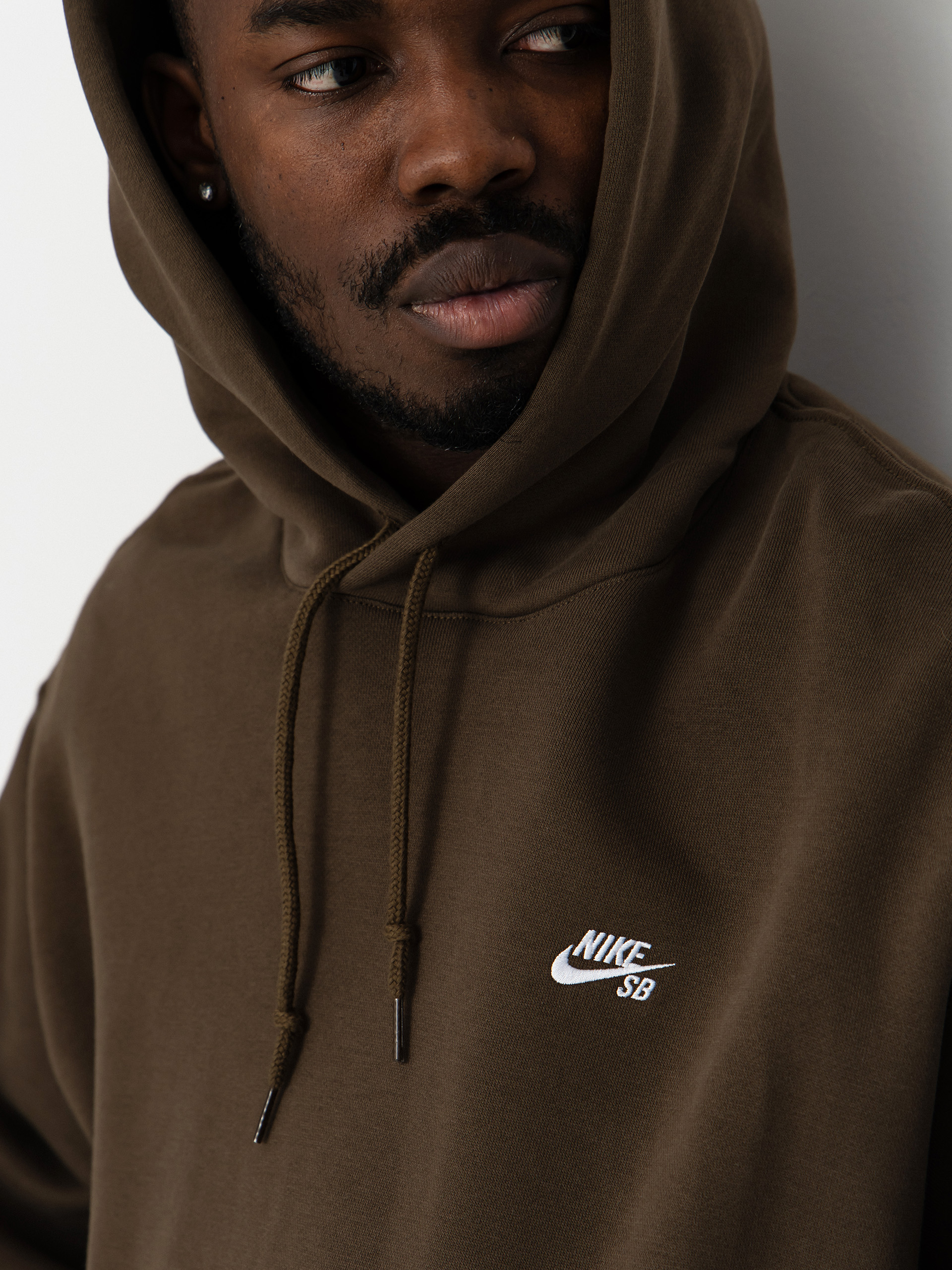 Nike SB Essential Logo HD Hoodie (dark hazel/white)
