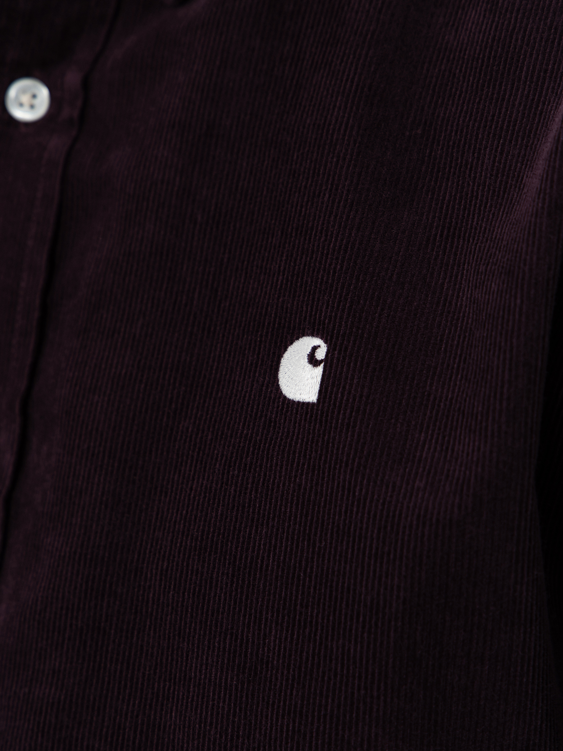 Carhartt WIP Madison Fine Cord Hemd (cozy purple/wax)