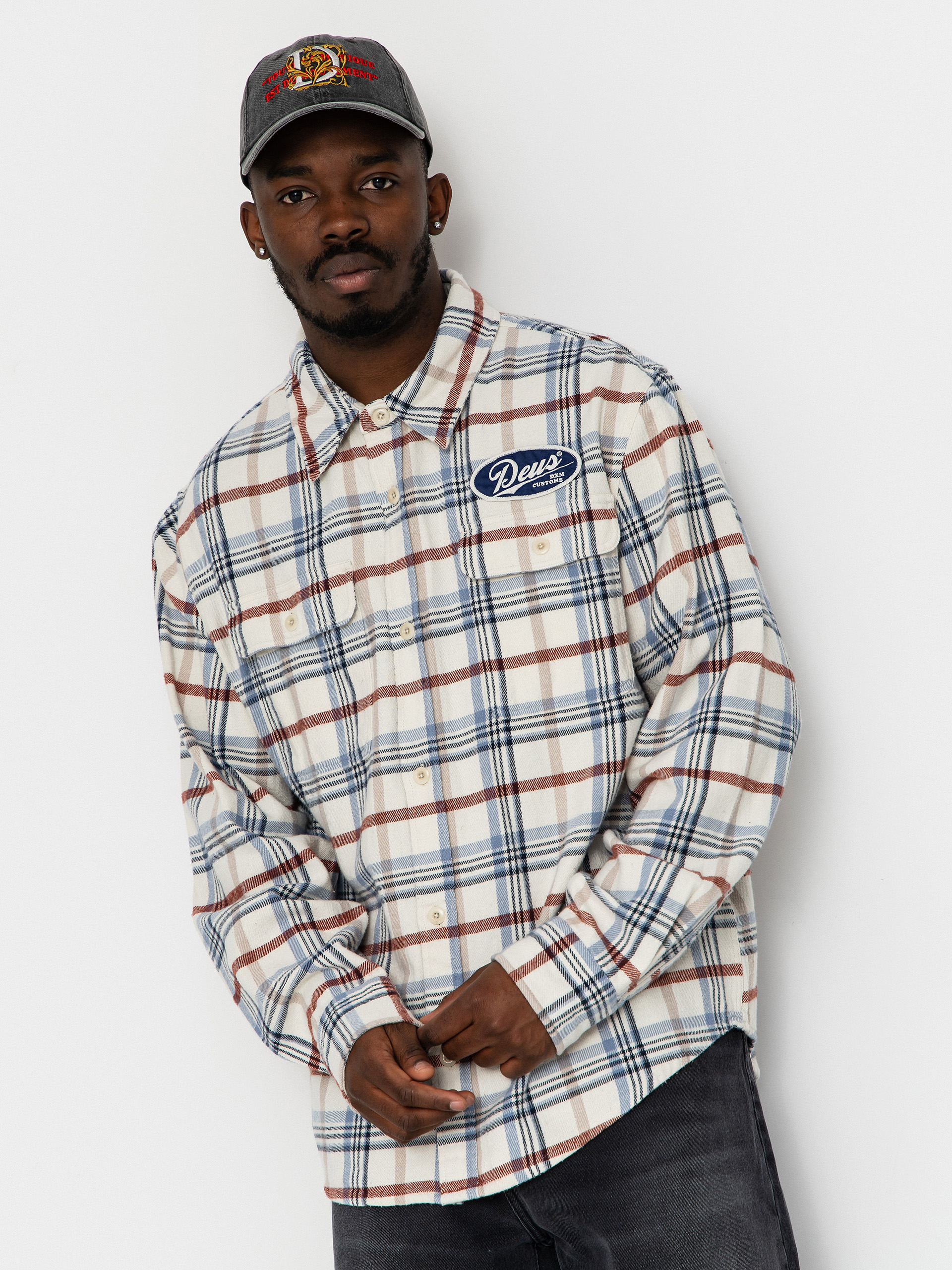 Deus Ex Machina Vacay Check Shirt - blue (maui check)