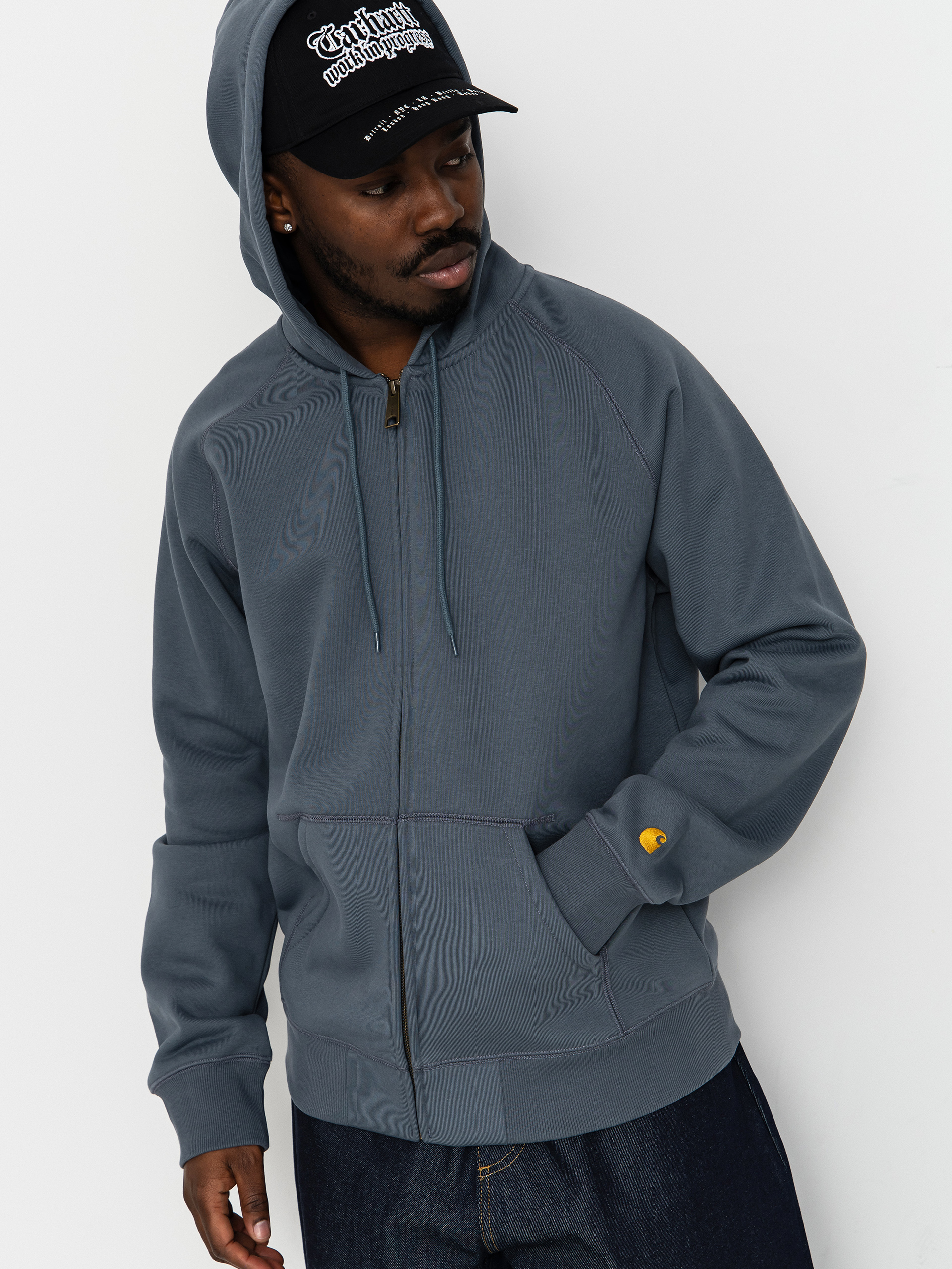Carhartt WIP Hoodie Chase ZHD - green (cozy blue/gold)