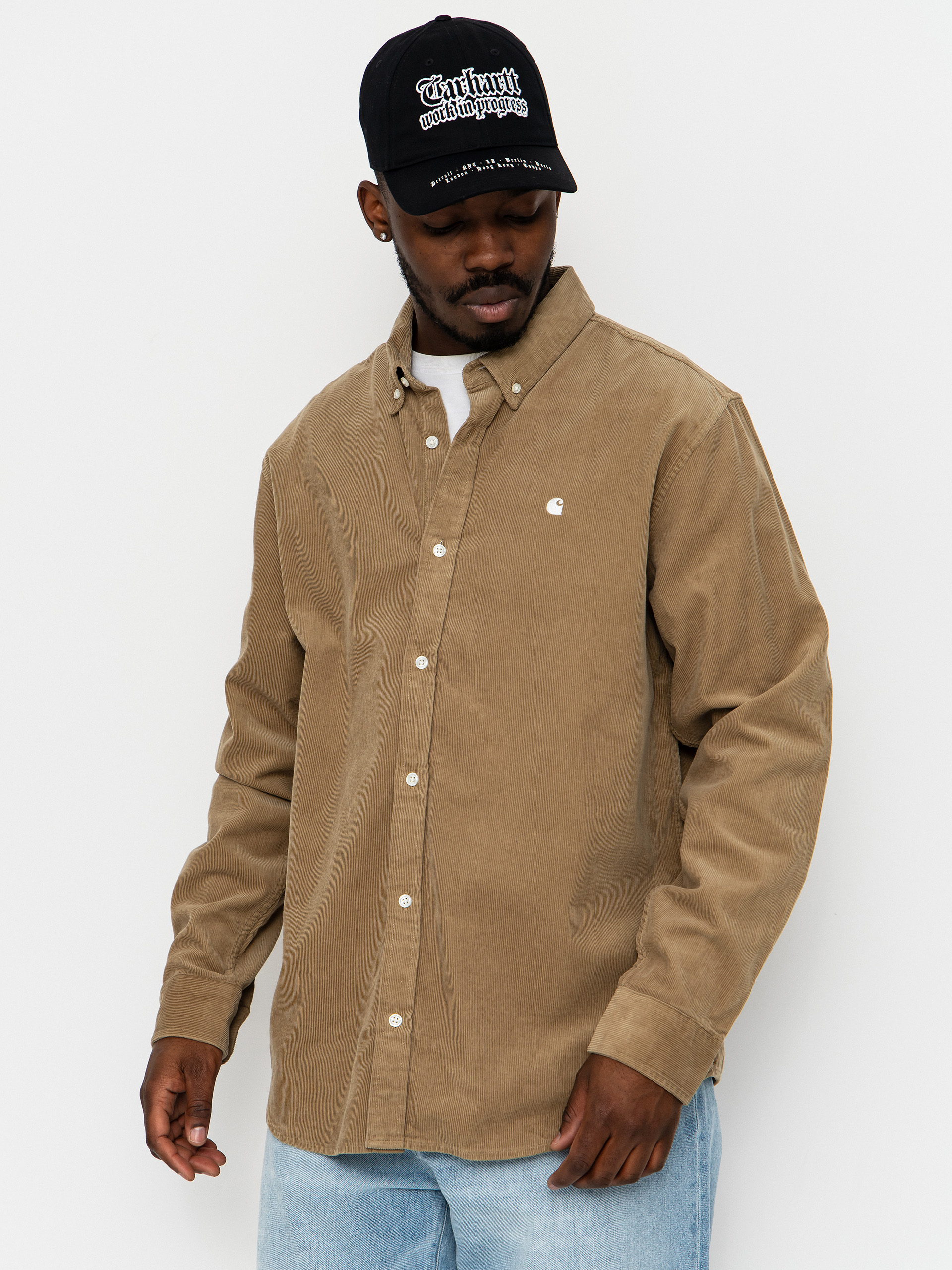 Carhartt WIP Hemd Madison Fine Cord (iroko/wax)