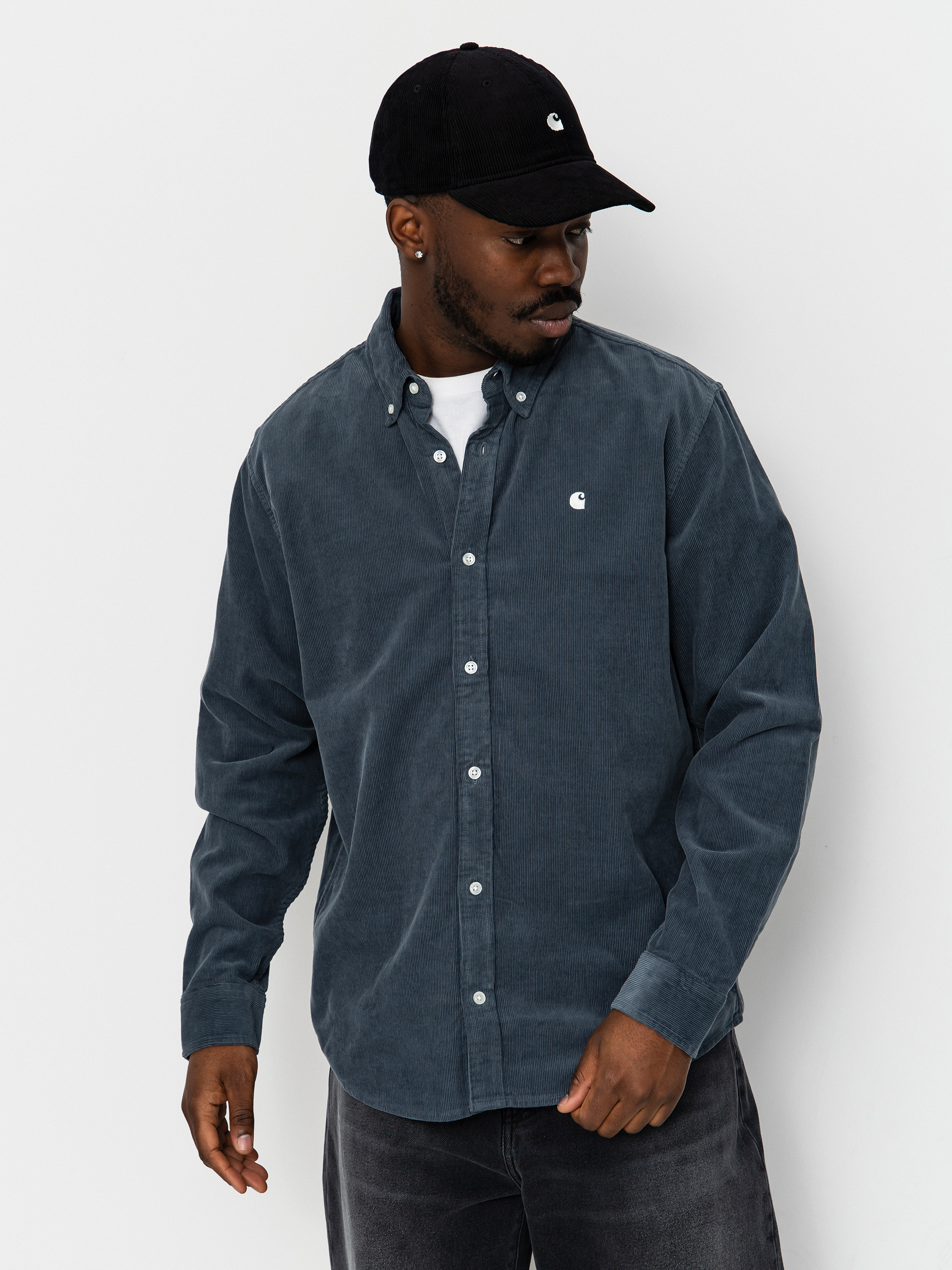 Carhartt WIP Shirt Madison Fine Cord (cozy blue/wax)