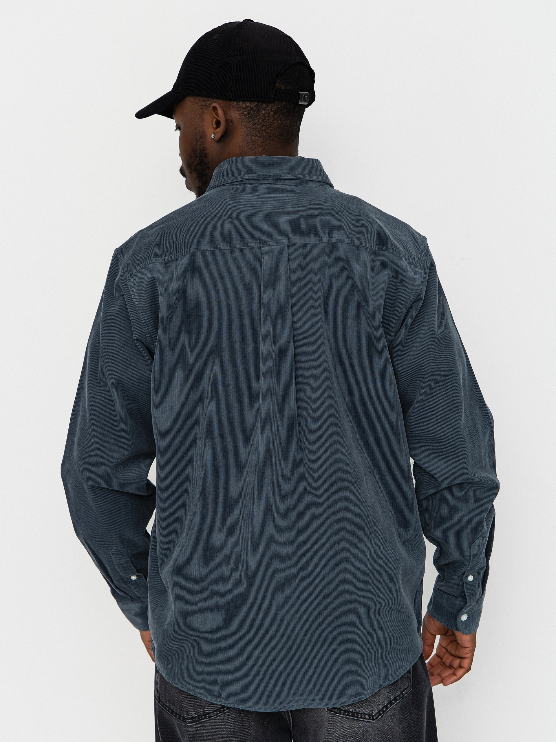 Carhartt WIP Hemd Madison Fine Cord (cozy blue/wax)
