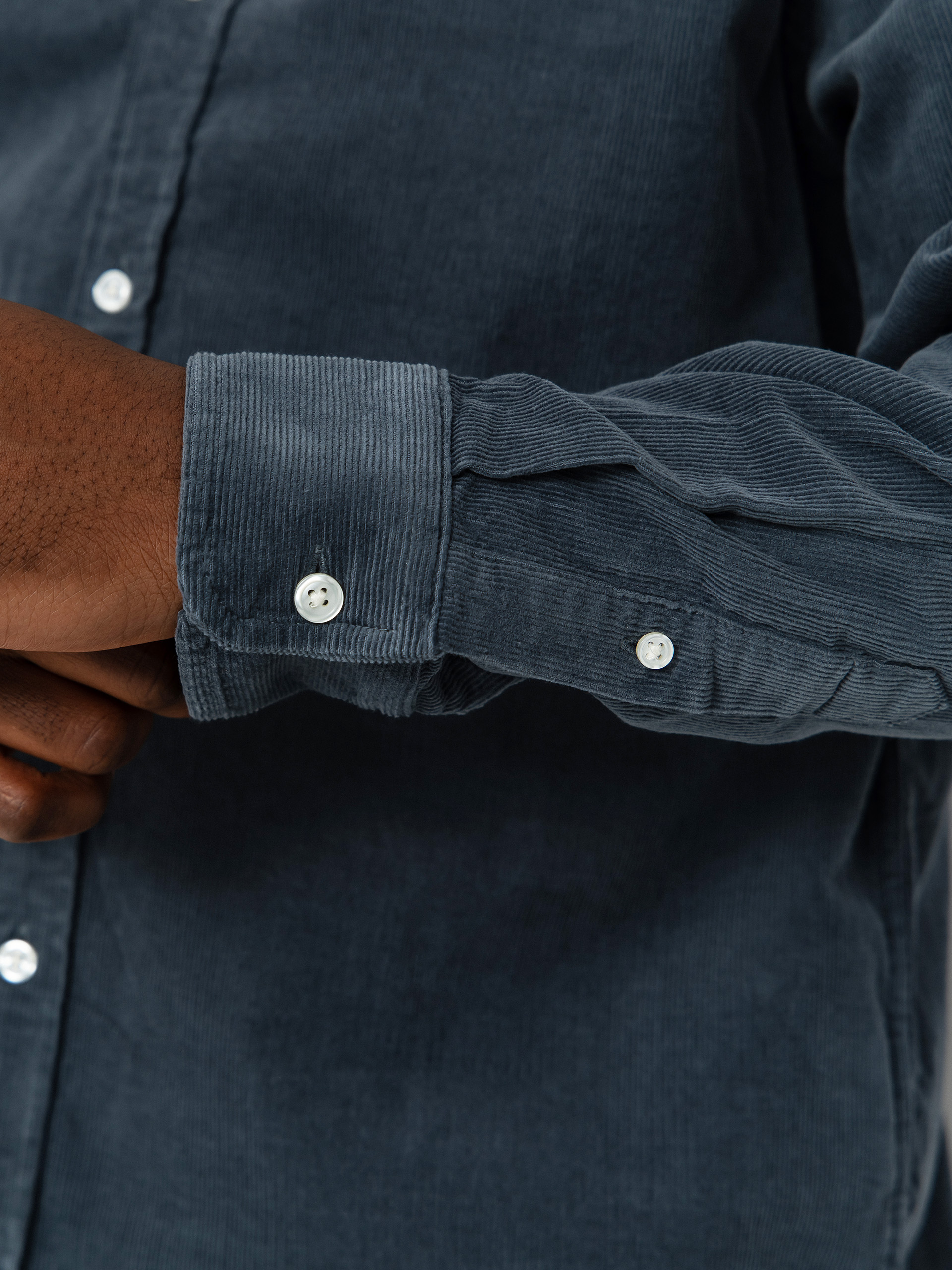 Carhartt WIP Hemd Madison Fine Cord (cozy blue/wax)