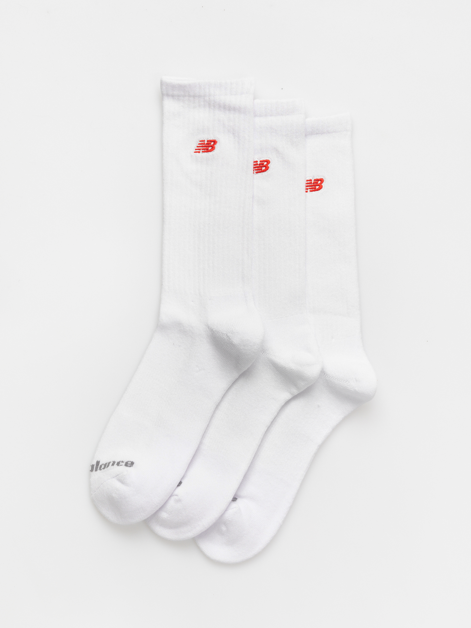 New Balance Red Patch Logo Crew 3pk Socken (white)