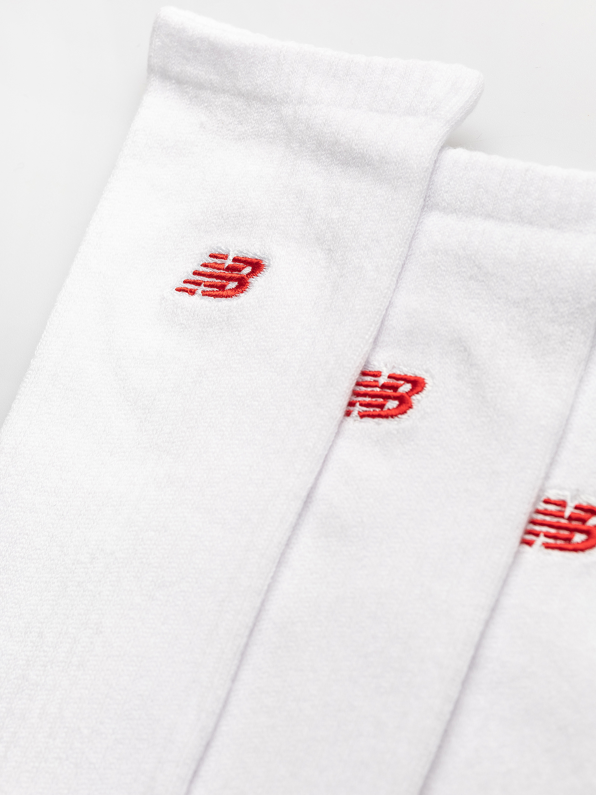 New Balance Red Patch Logo Crew 3pk Socken (white)