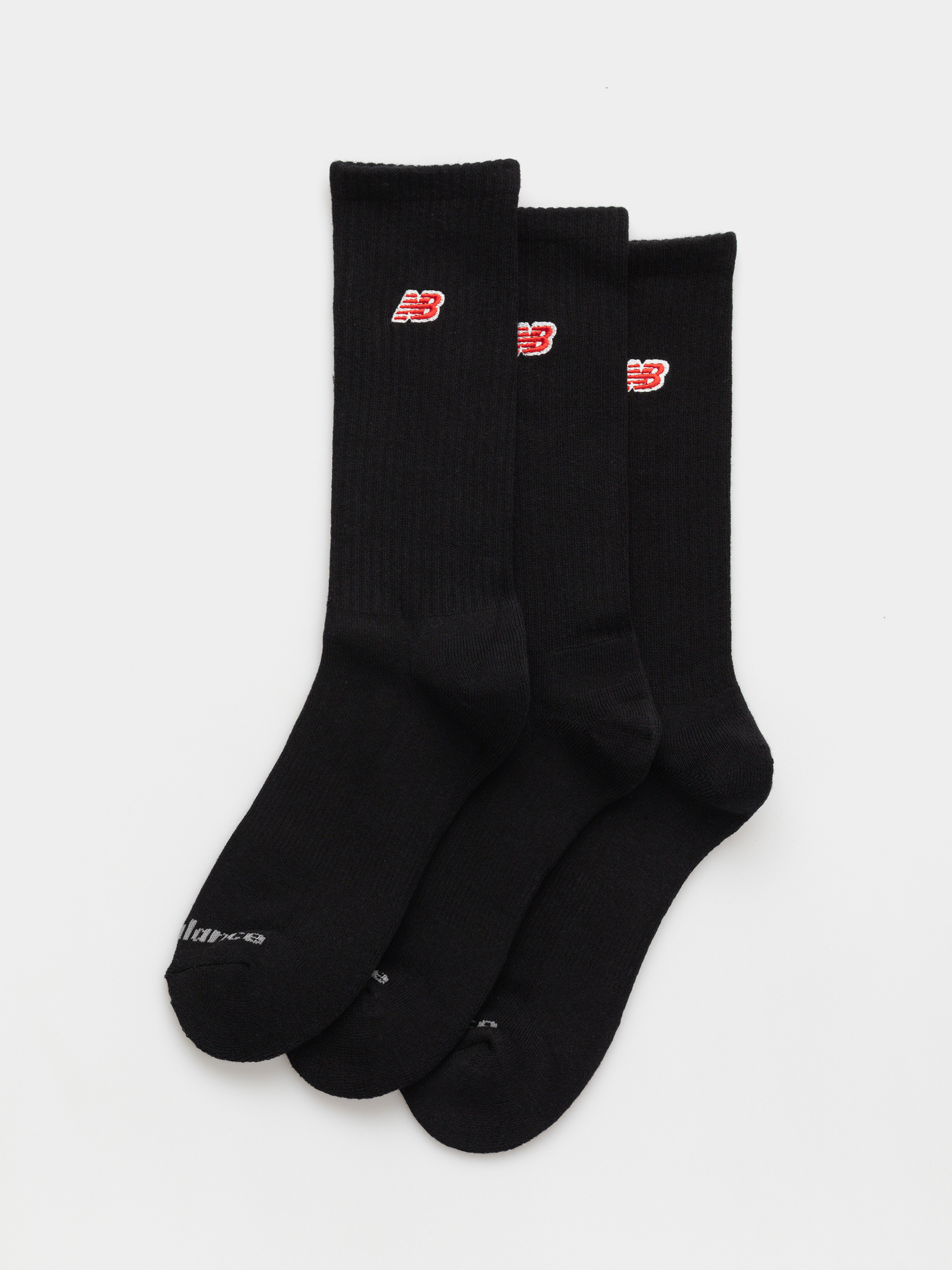 New Balance Red Patch Logo Crew 3pk Socken