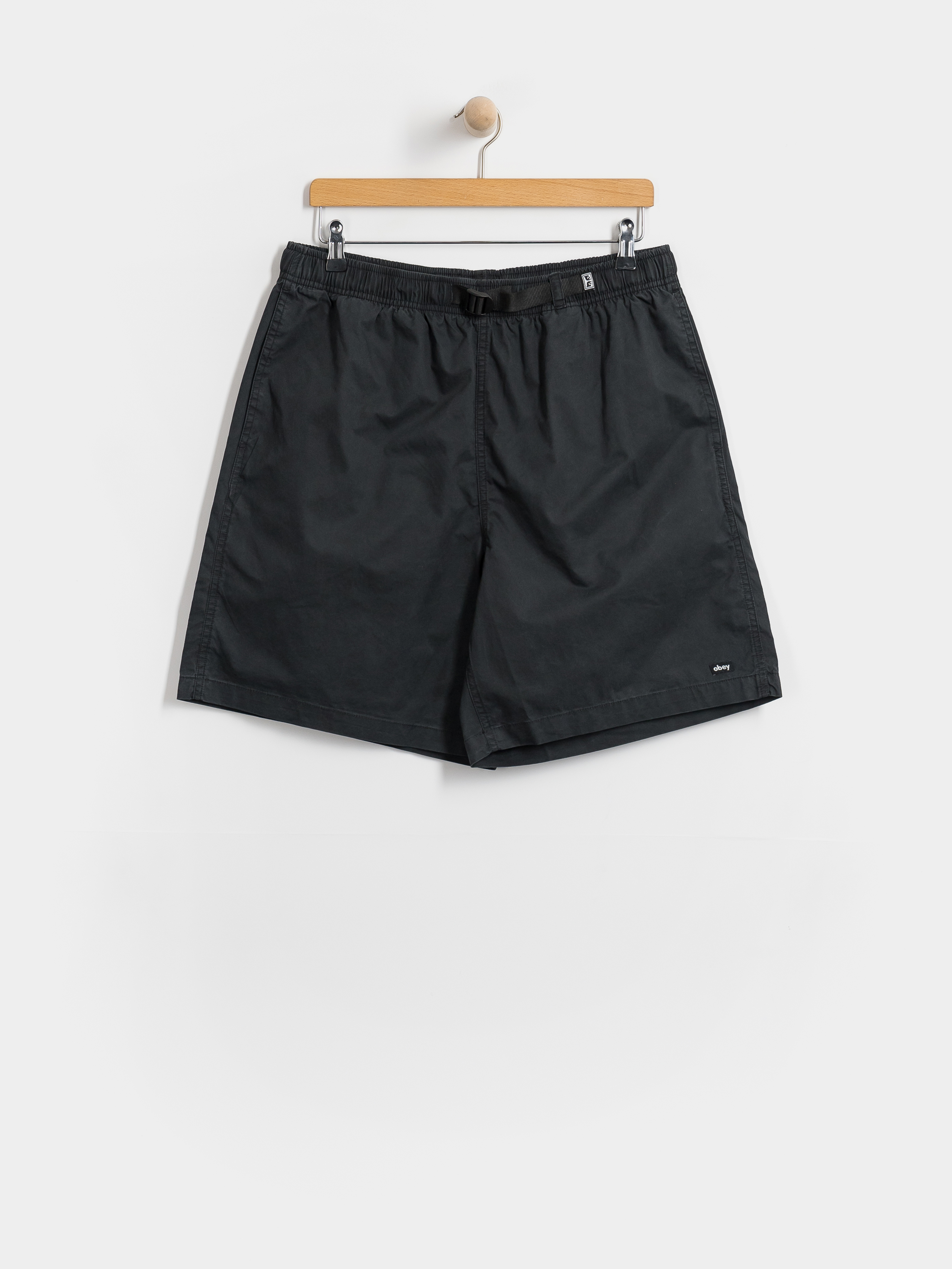 パンツ everyone easy nylon shorts (BLACK) OBEY Easy Bold Nylon Shorts - black (black)