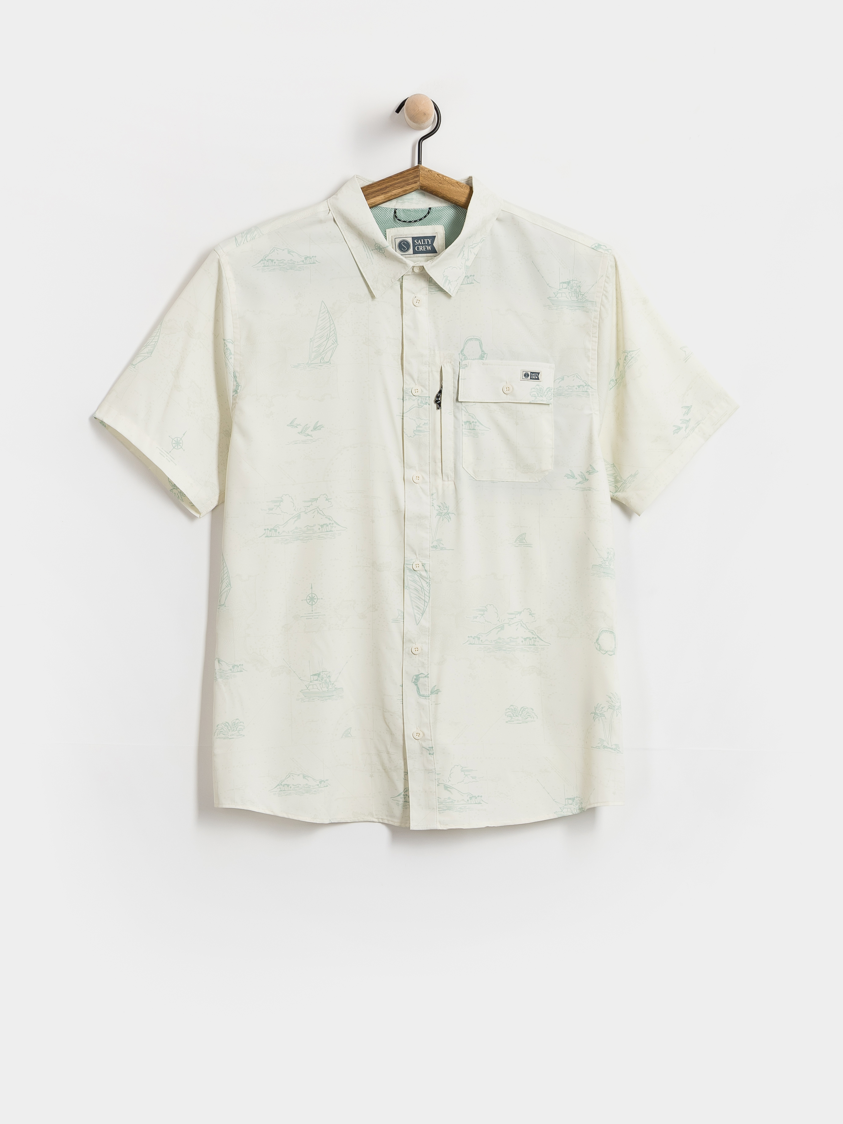 Salty Crew Flagship Uv Button Up Shirt (white)