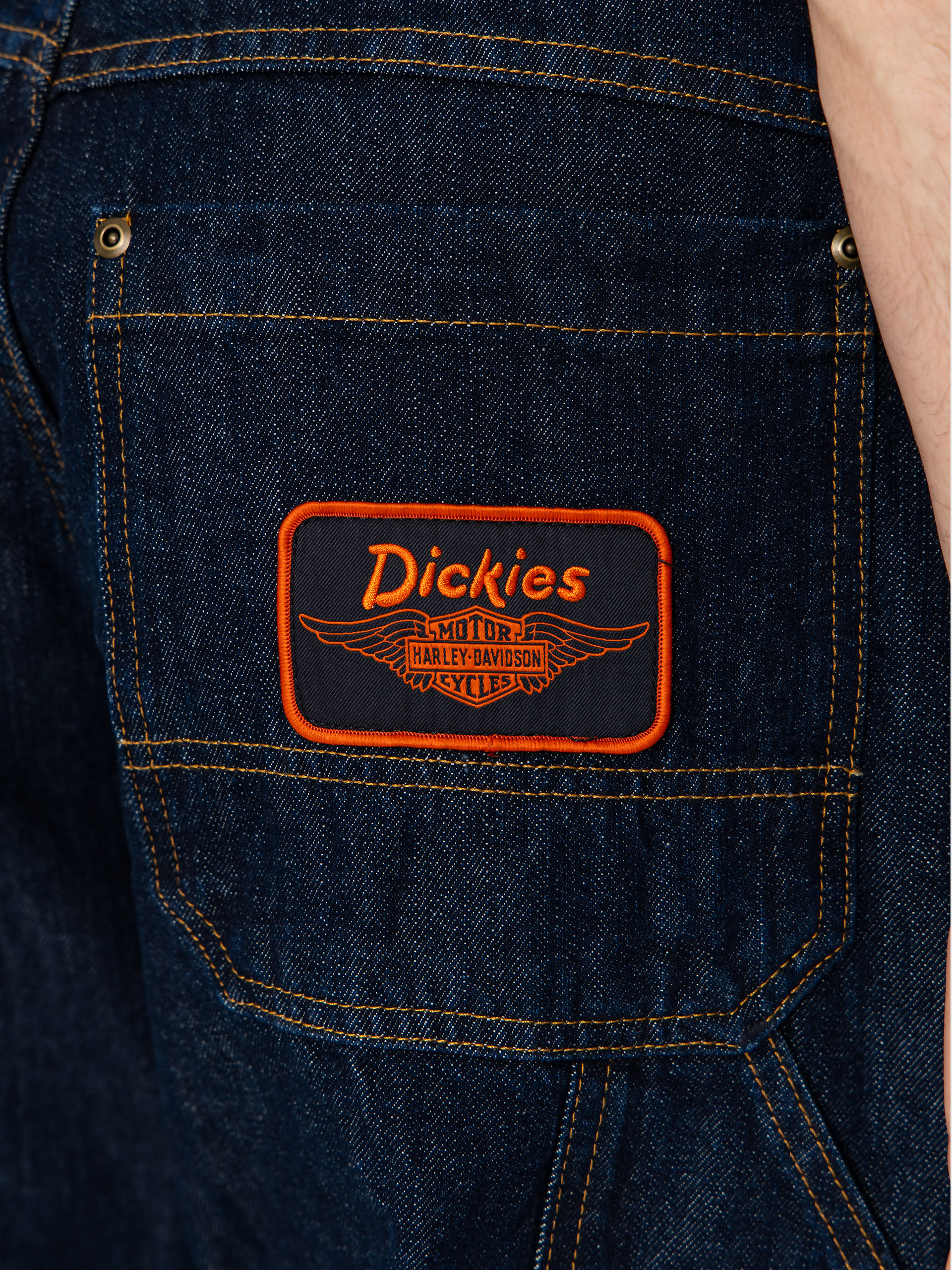 Dickies Pants X Harley Davidson Denim Carpenter (rinsed indigo blue)
