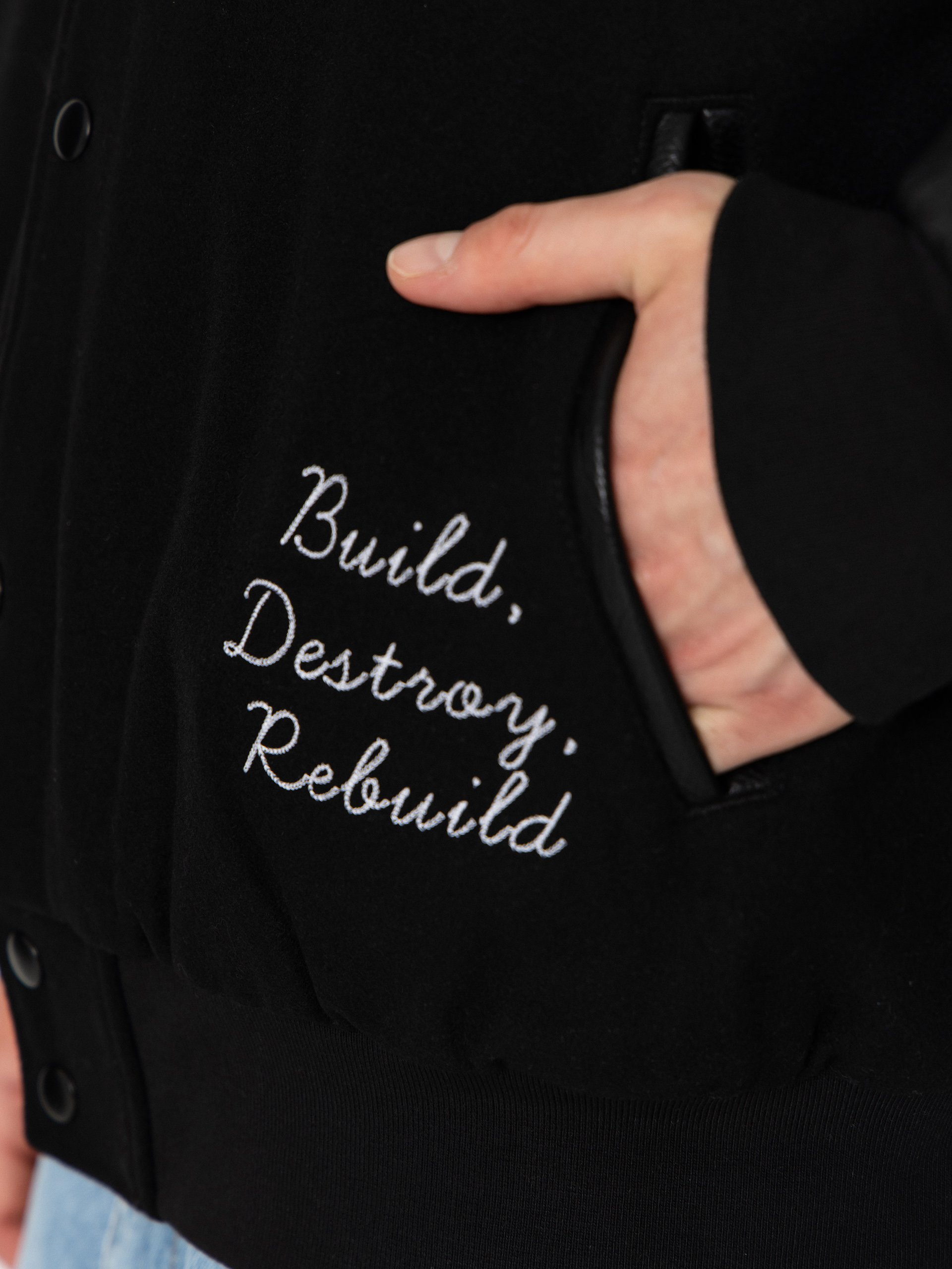 HUF X Greddy Varsity Jacket (black)