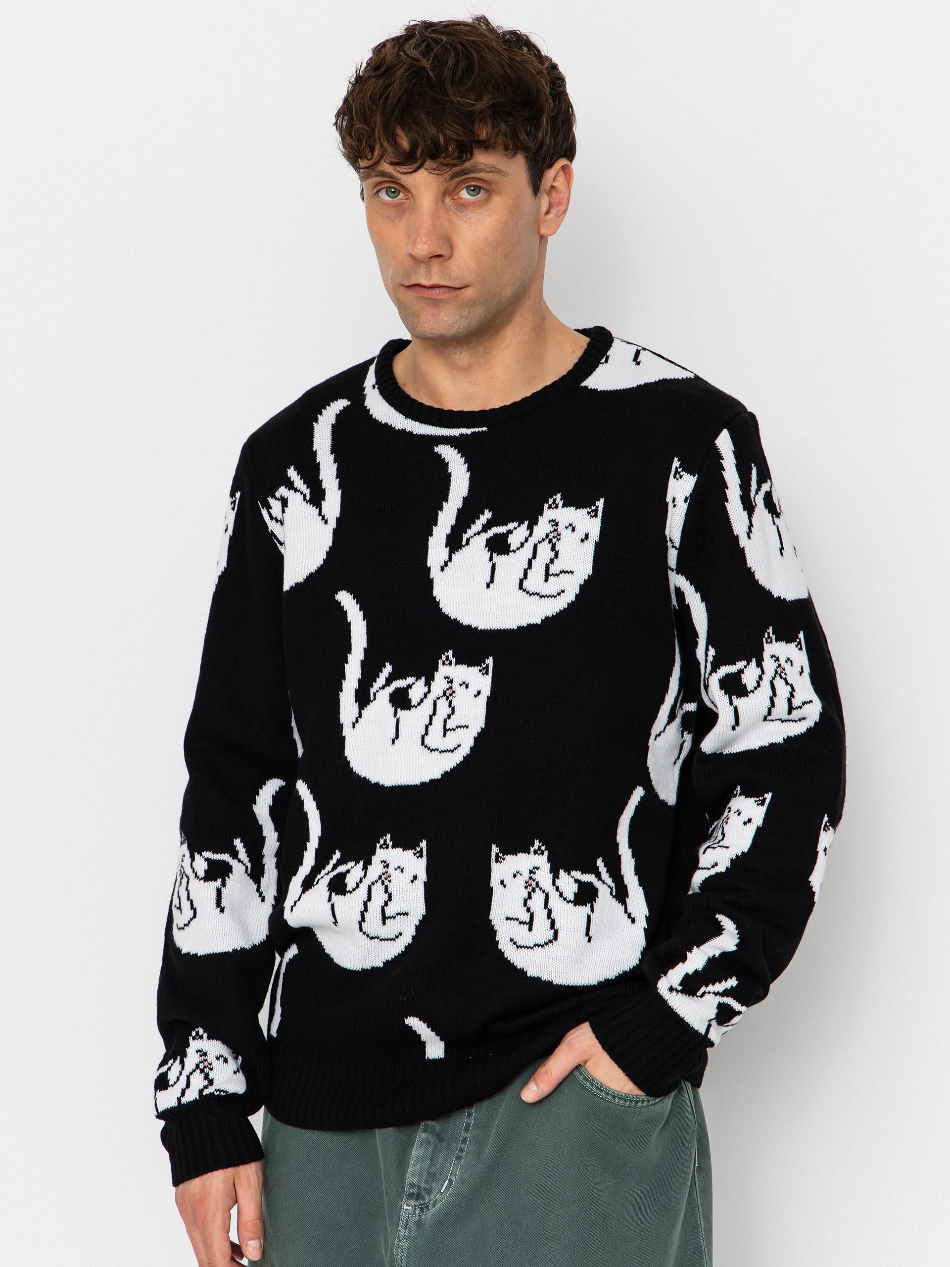 RipNDip Falling For Nermal Knit Sweater (black)