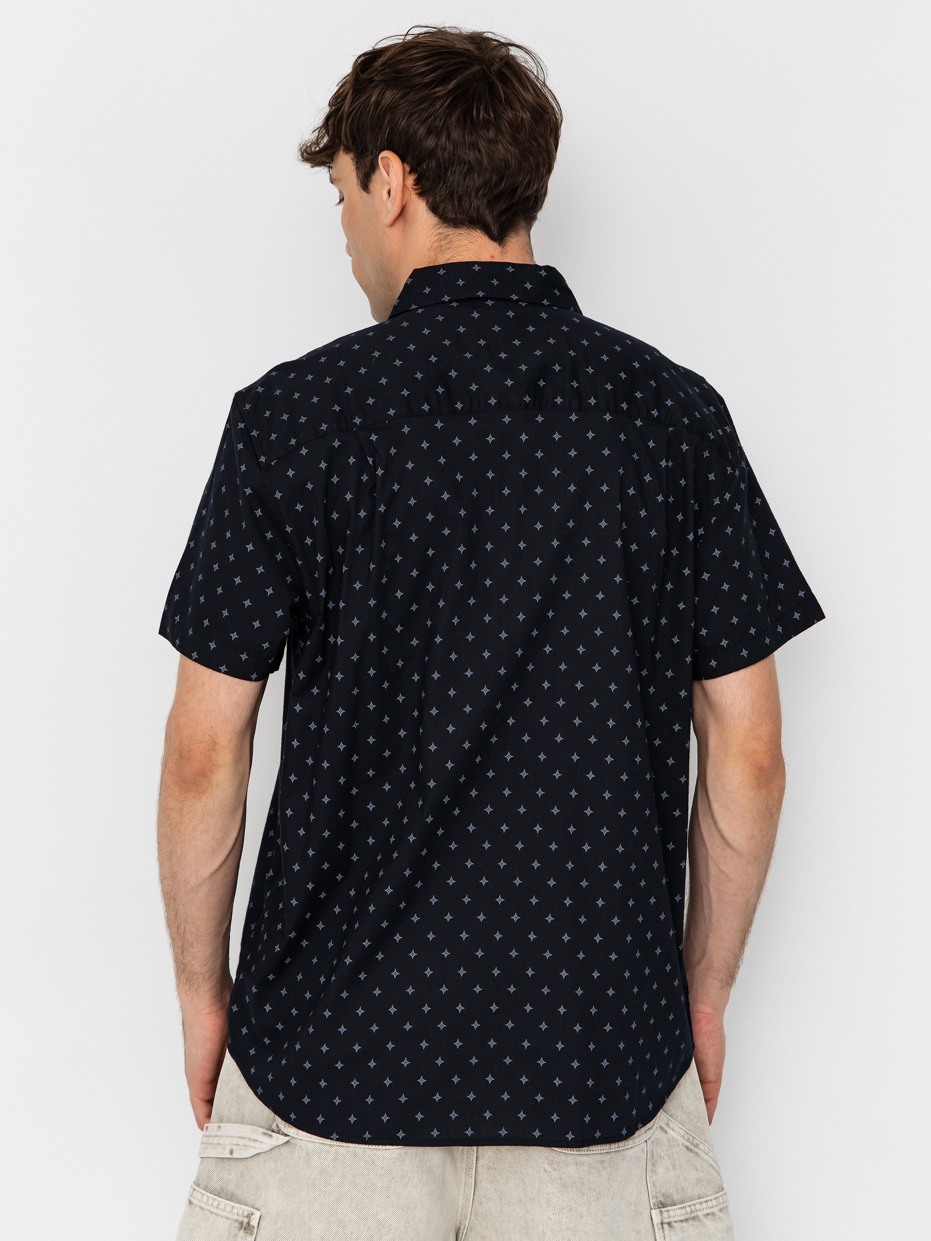 Brixton Charter Print Shirt (future grey diamond tile)
