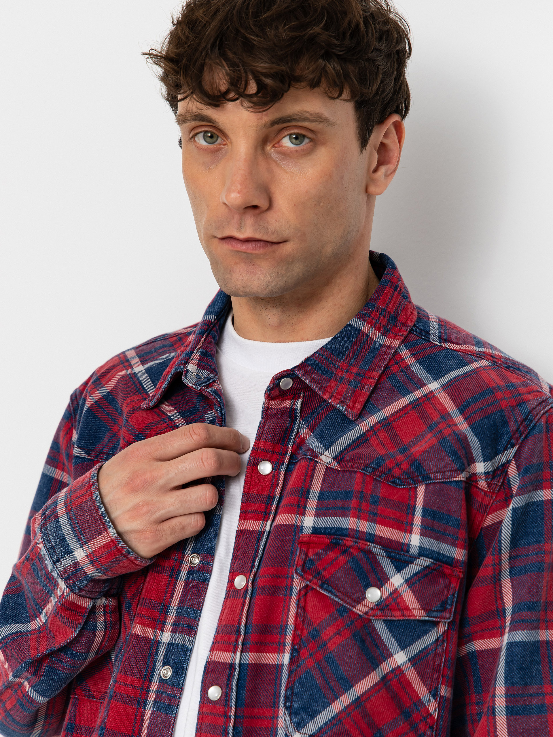 Brixton Waylon Lw Overshirt Hemd (denim plaid)