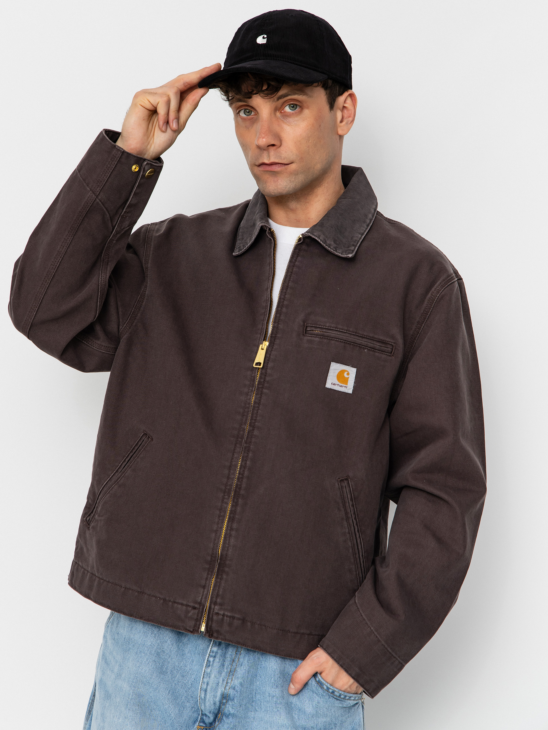 Carhartt WIP Detroit Jacket - black (shale/shale)