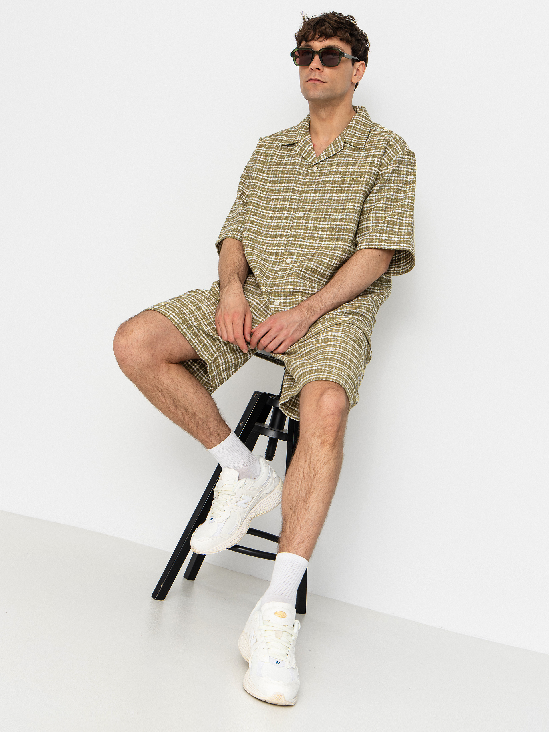 Carhartt WIP Kander Shirt - green (kander check/snake)