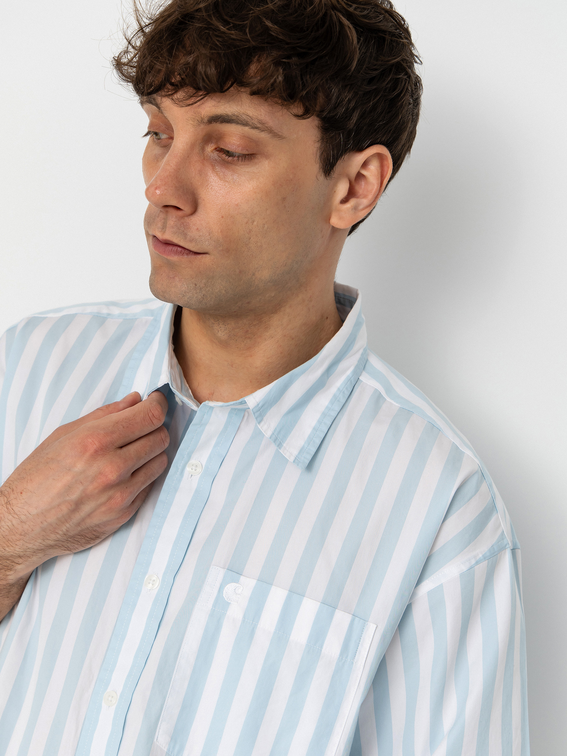 Carhartt WIP Royce Shirt (royce stripe/icaria/white)