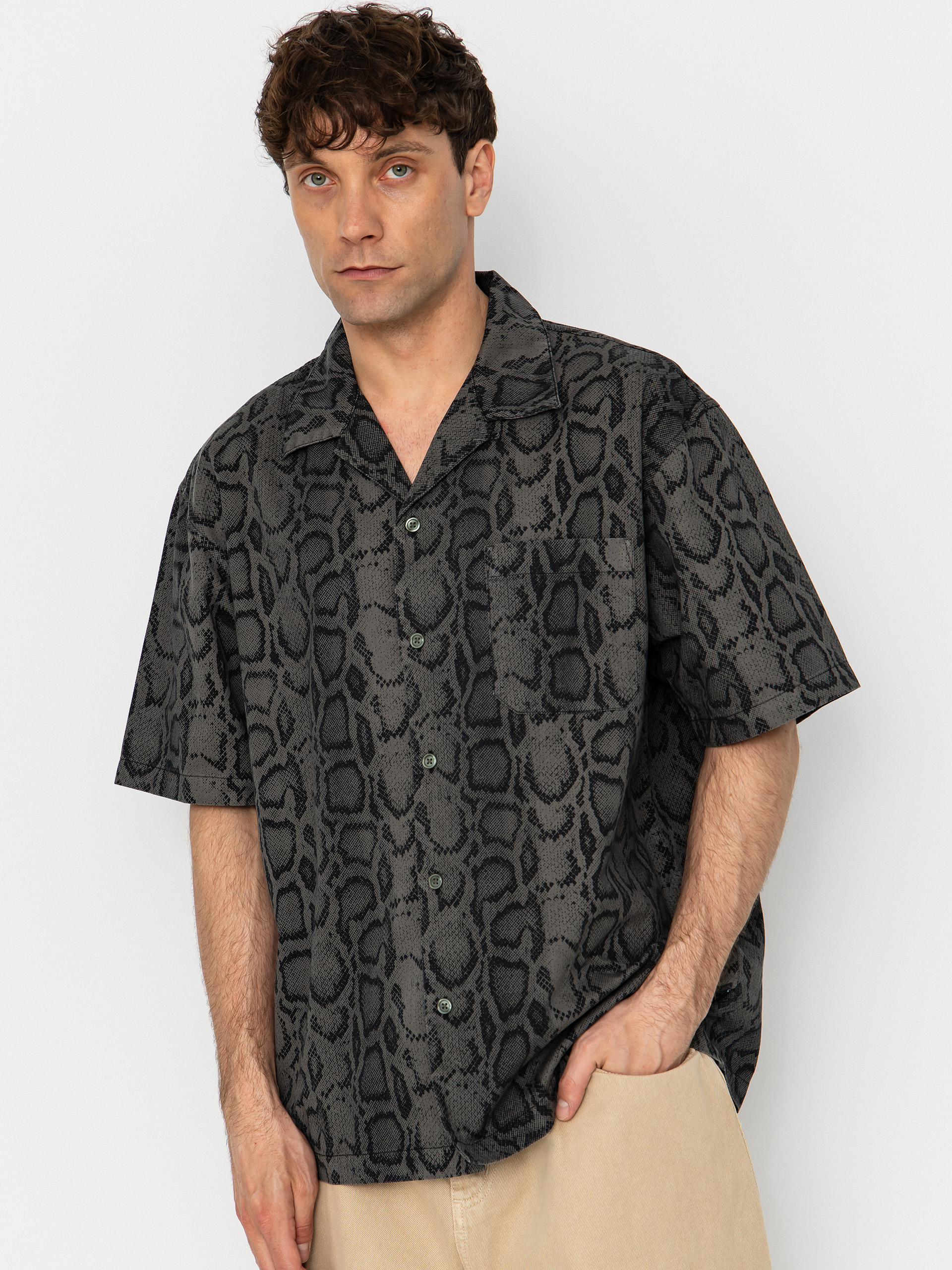Stussy Peach Pattern Shirt - black (black)