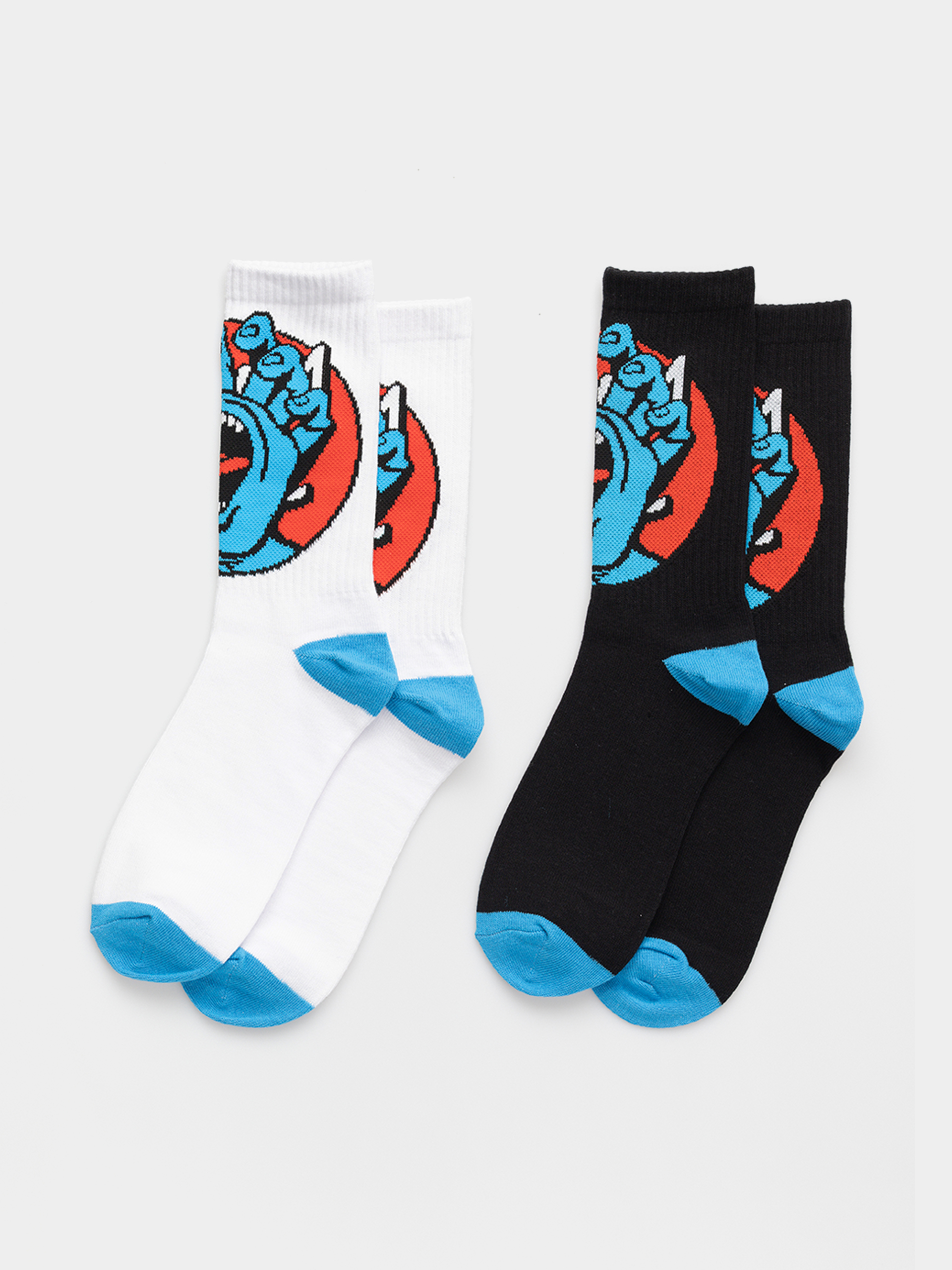 Santa Cruz Socks Hand Dots 2pk (black & white)