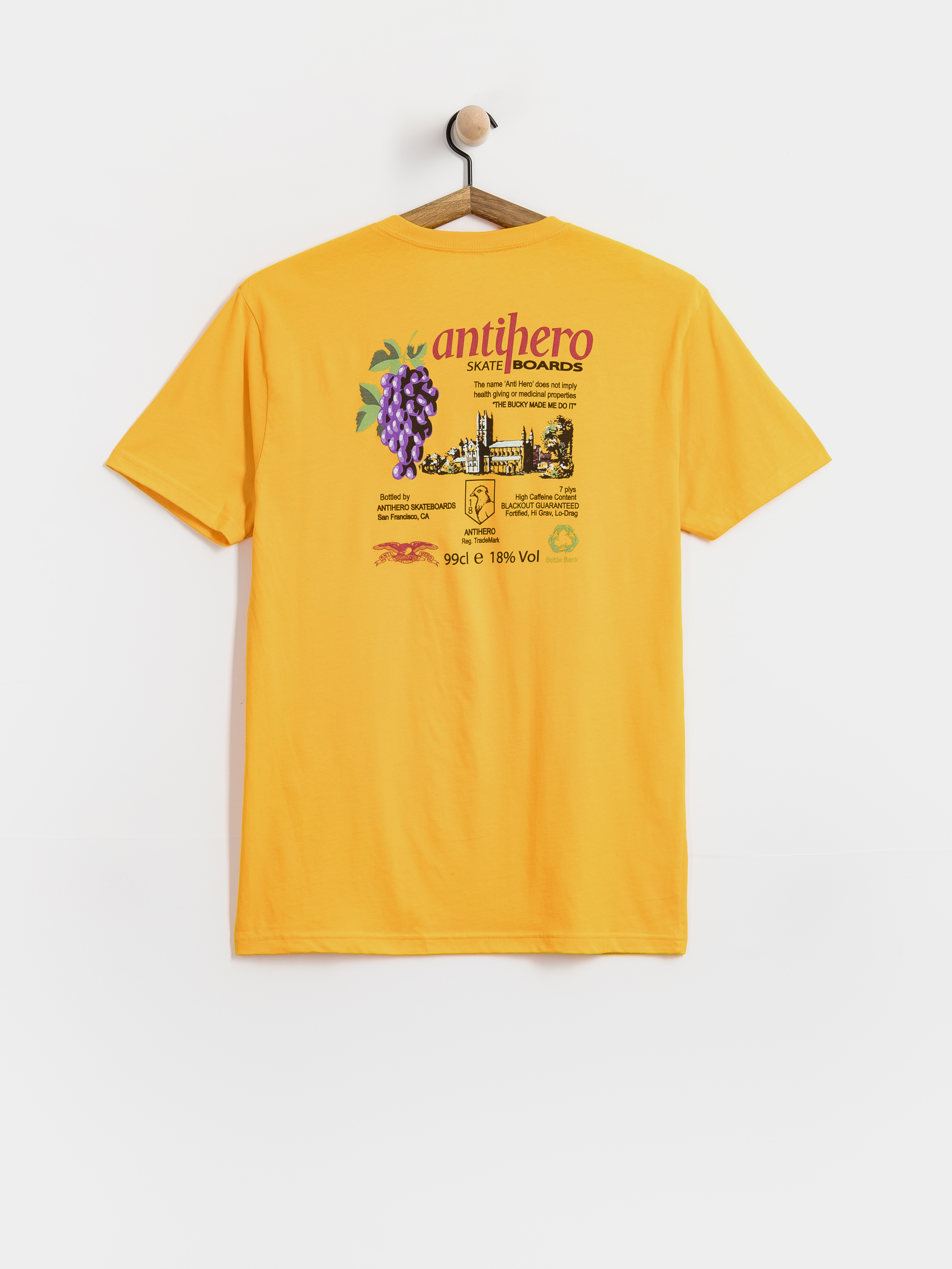 Antihero T-Shirt The Bucky (gold w/multi color prints)
