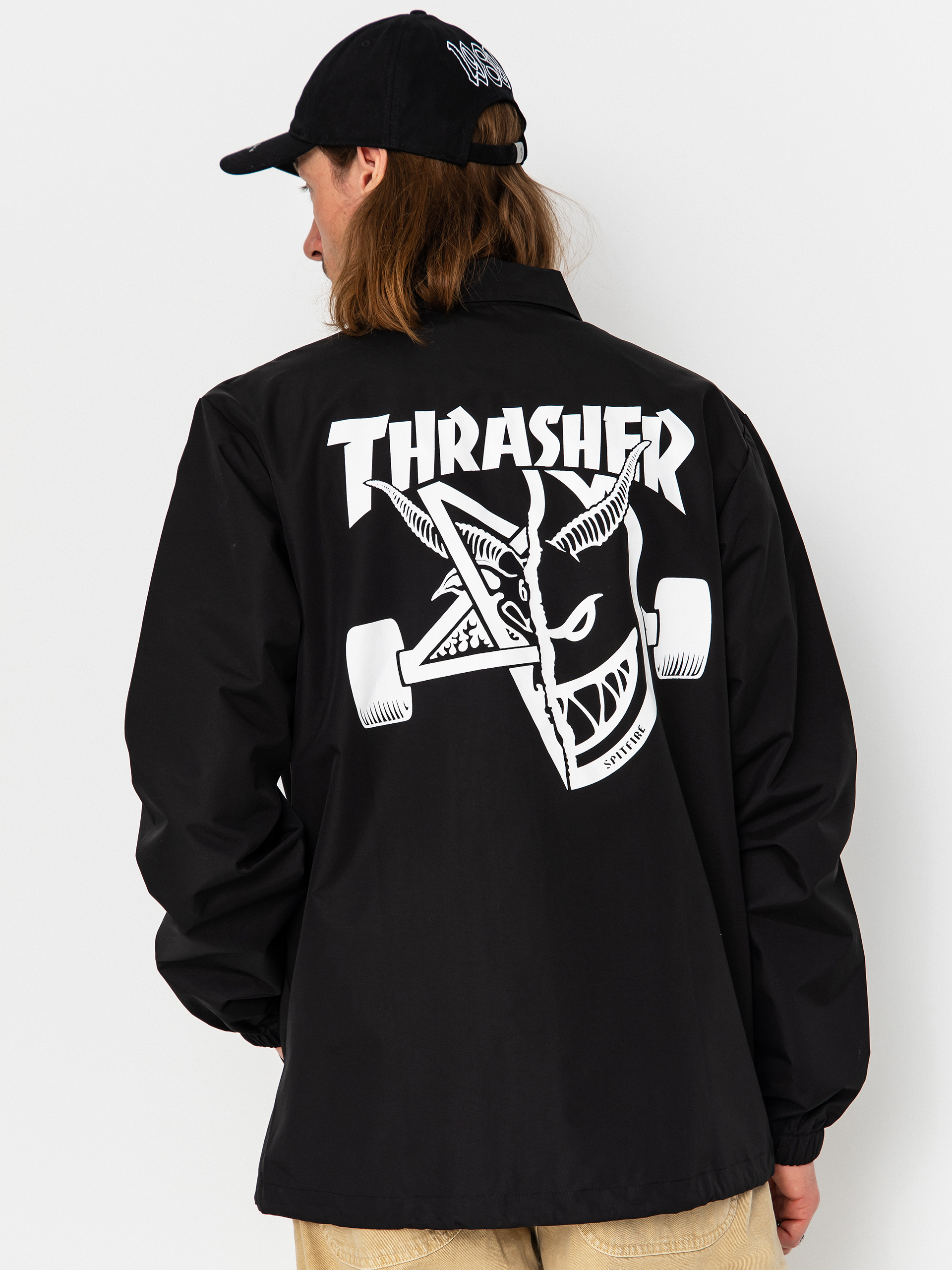 Spitfire×THRASHERフォーマル4 54mm99a 定価¥9,130 Thrasher x Spitfire Thrash & Burn Jacke - Schwarz (black)