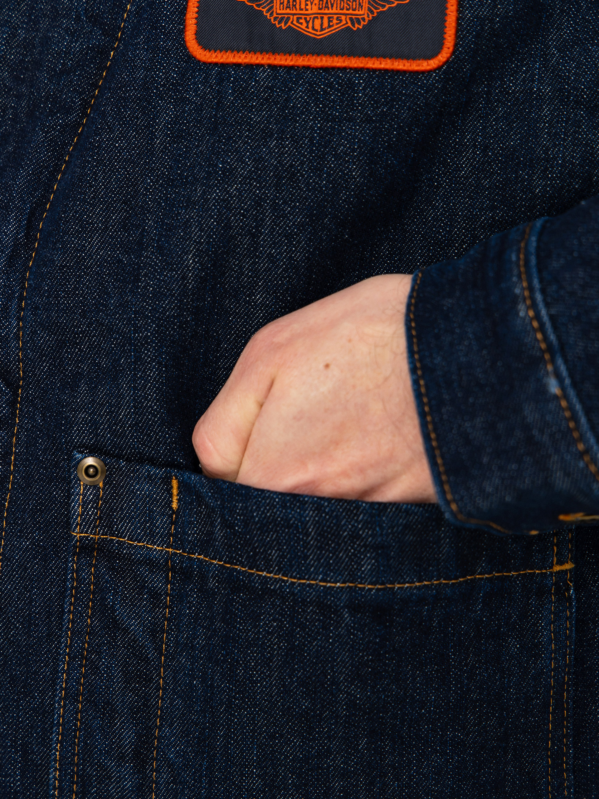 Dickies Jacket X Harley Davidson Boxy Denim (rinsed indigo blue)