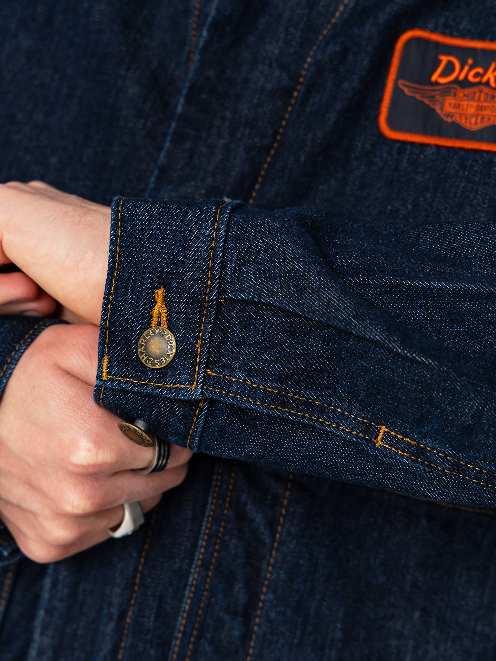 Dickies Jacket X Harley Davidson Boxy Denim (rinsed indigo blue)