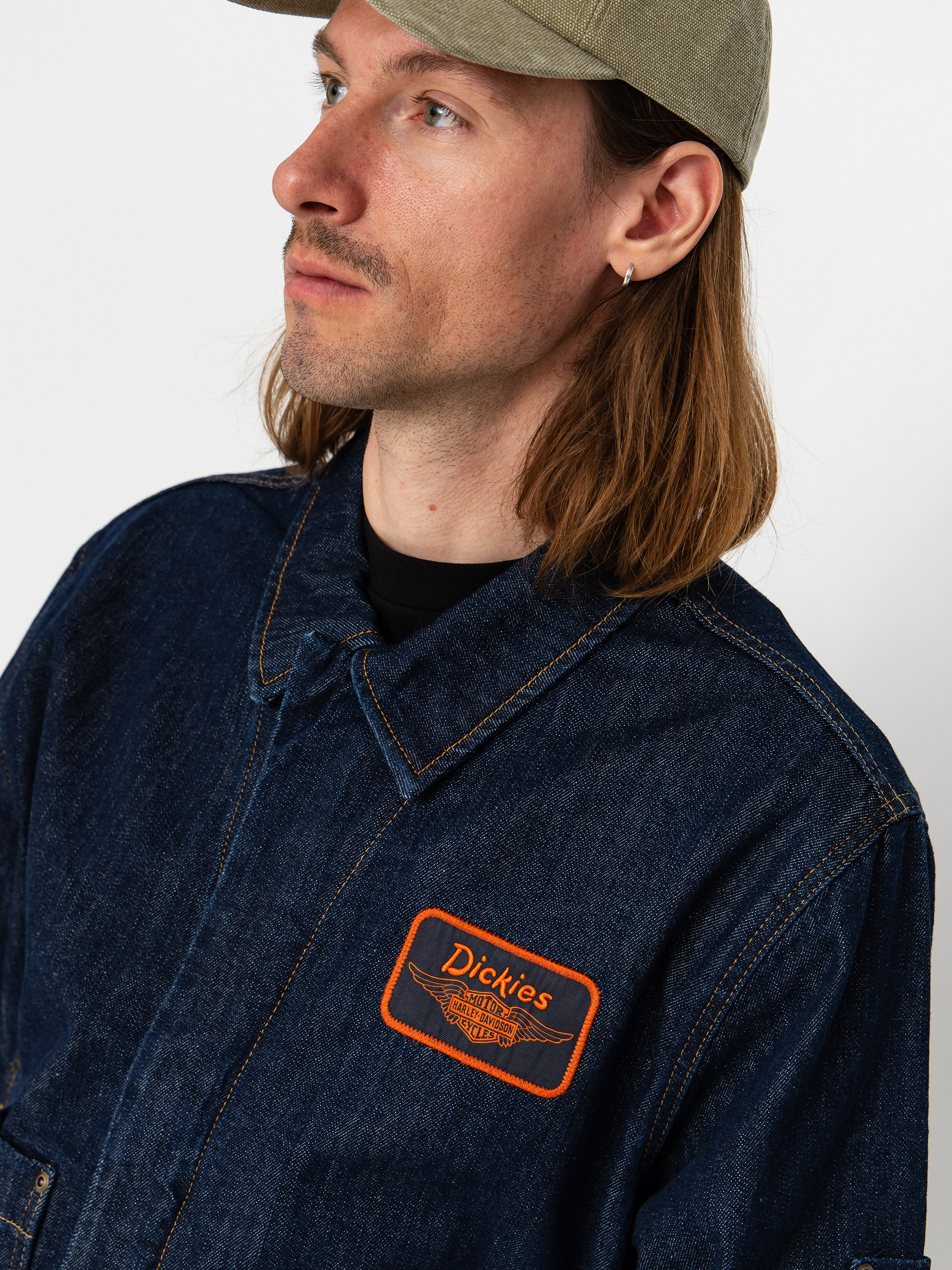 Dickies Jacke X Harley Davidson Boxy Denim (rinsed indigo blue)