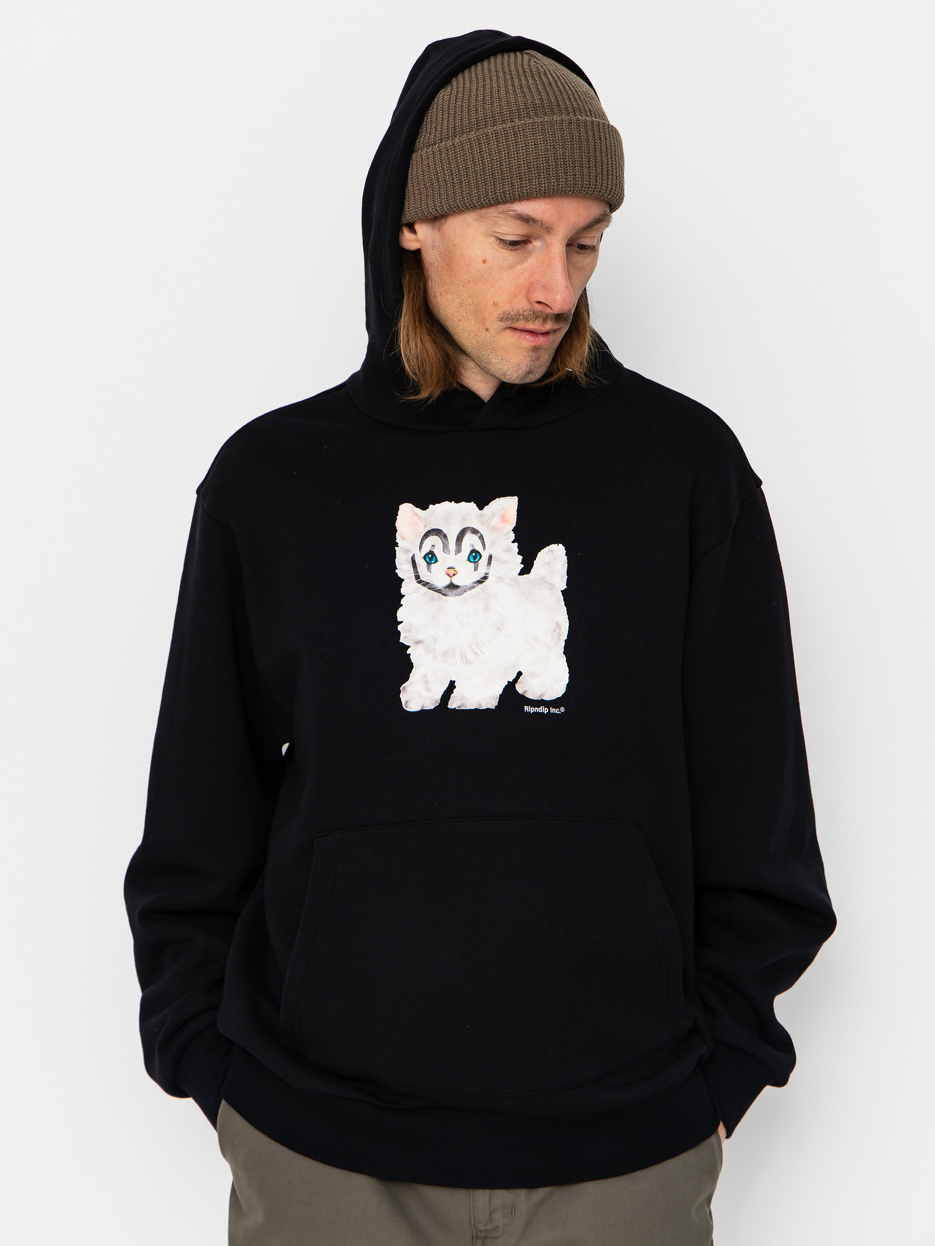 RipNDip Hoodie Scary Cute Cropped HD - black (black wash)