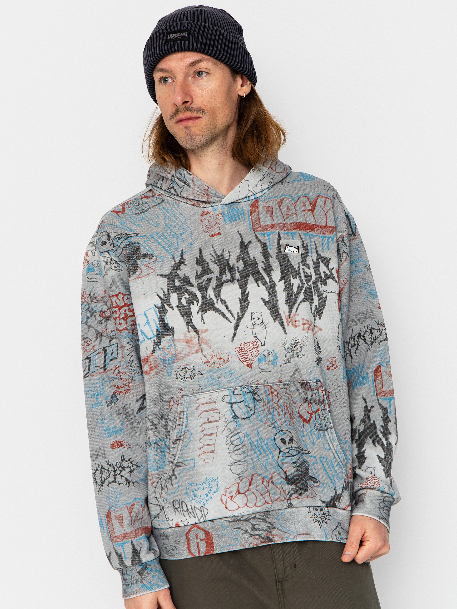 RipNDip Marker HD Hoodie (sage grey vintage wash)