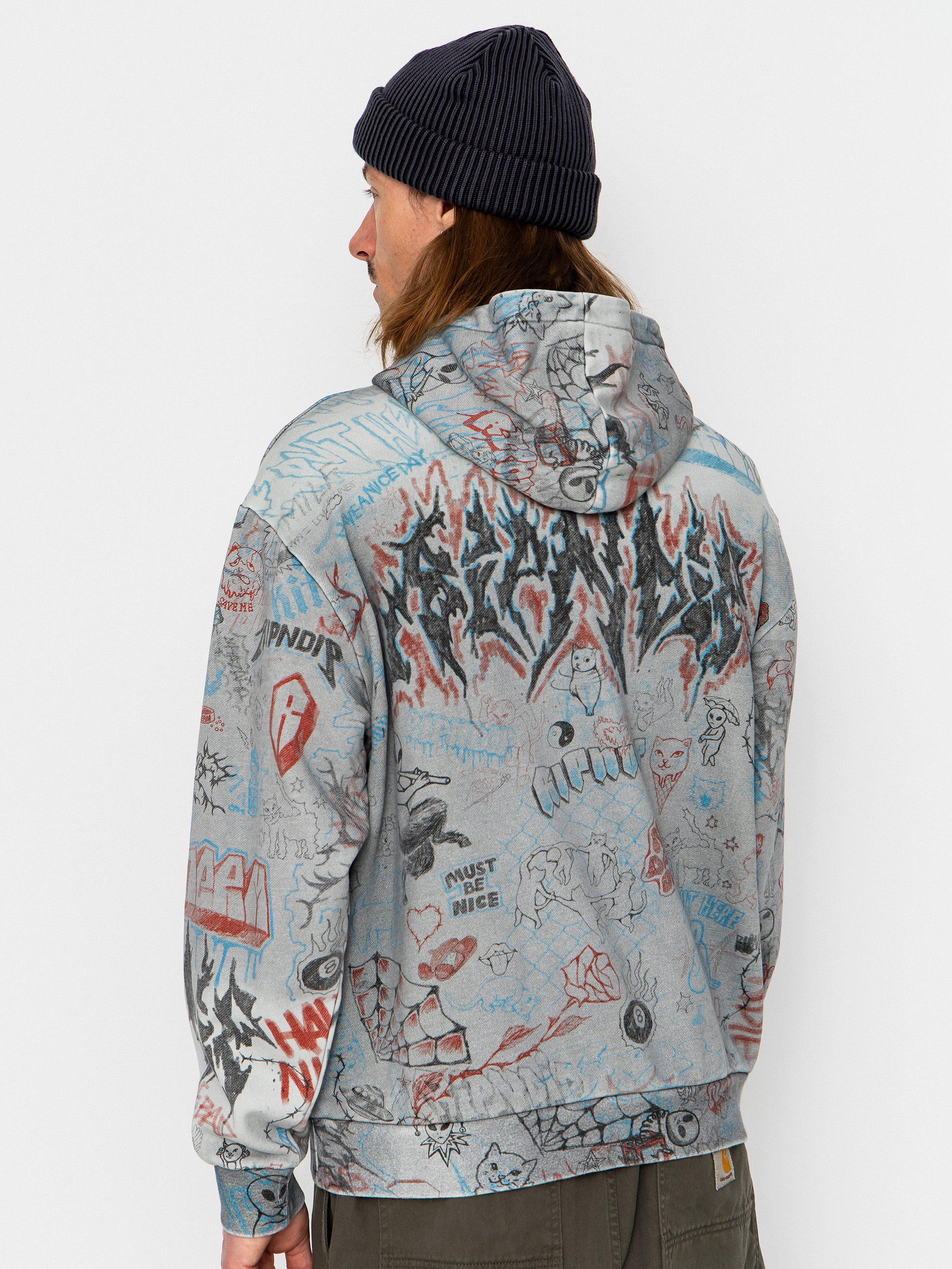 RipNDip Marker HD Hoodie (sage grey vintage wash)
