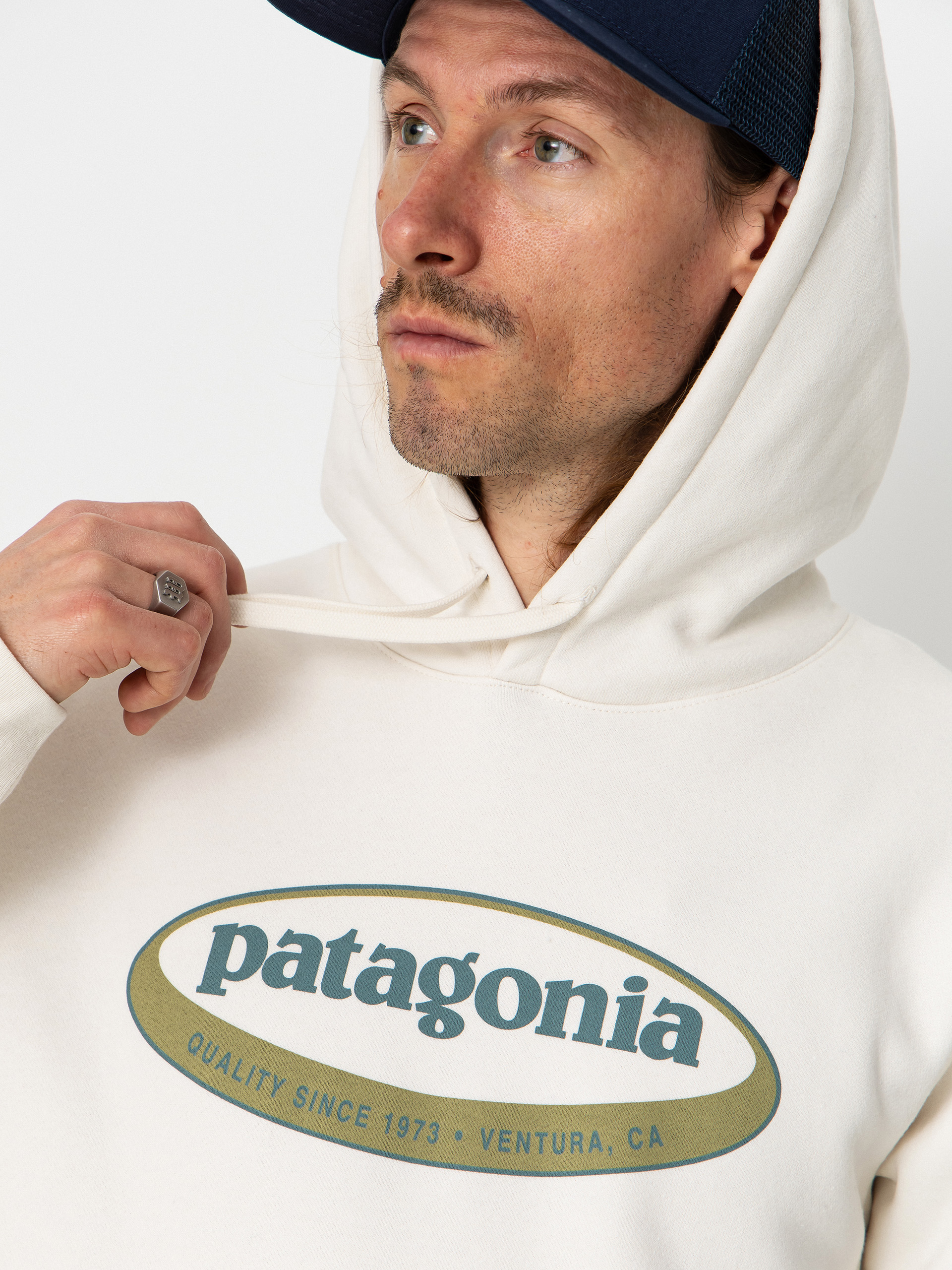 Patagonia 95 Oval Logo Uprisal HD Hoodie (birch white)