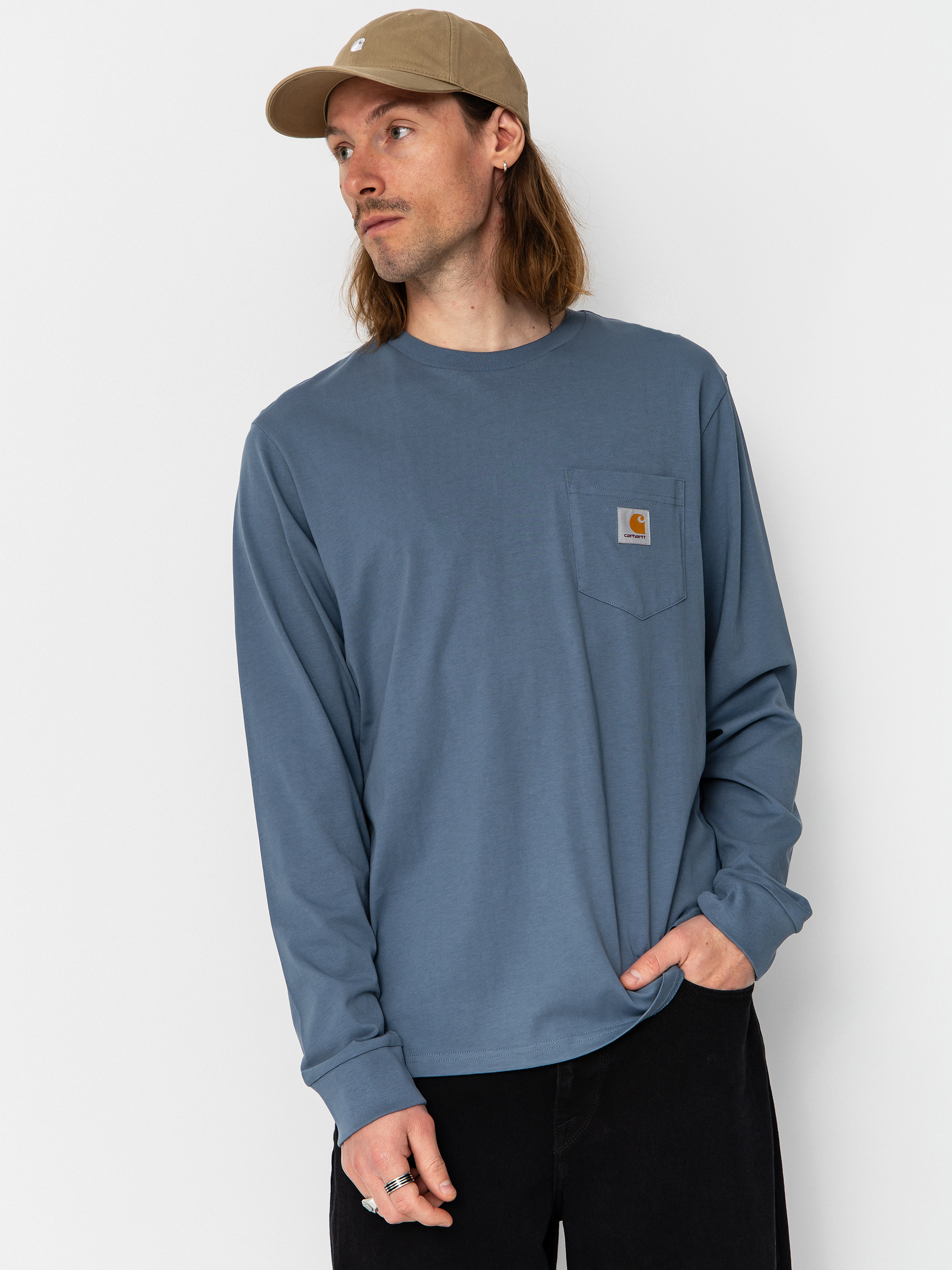 Carhartt WIP Pocket Longsleeve (velvet blue)