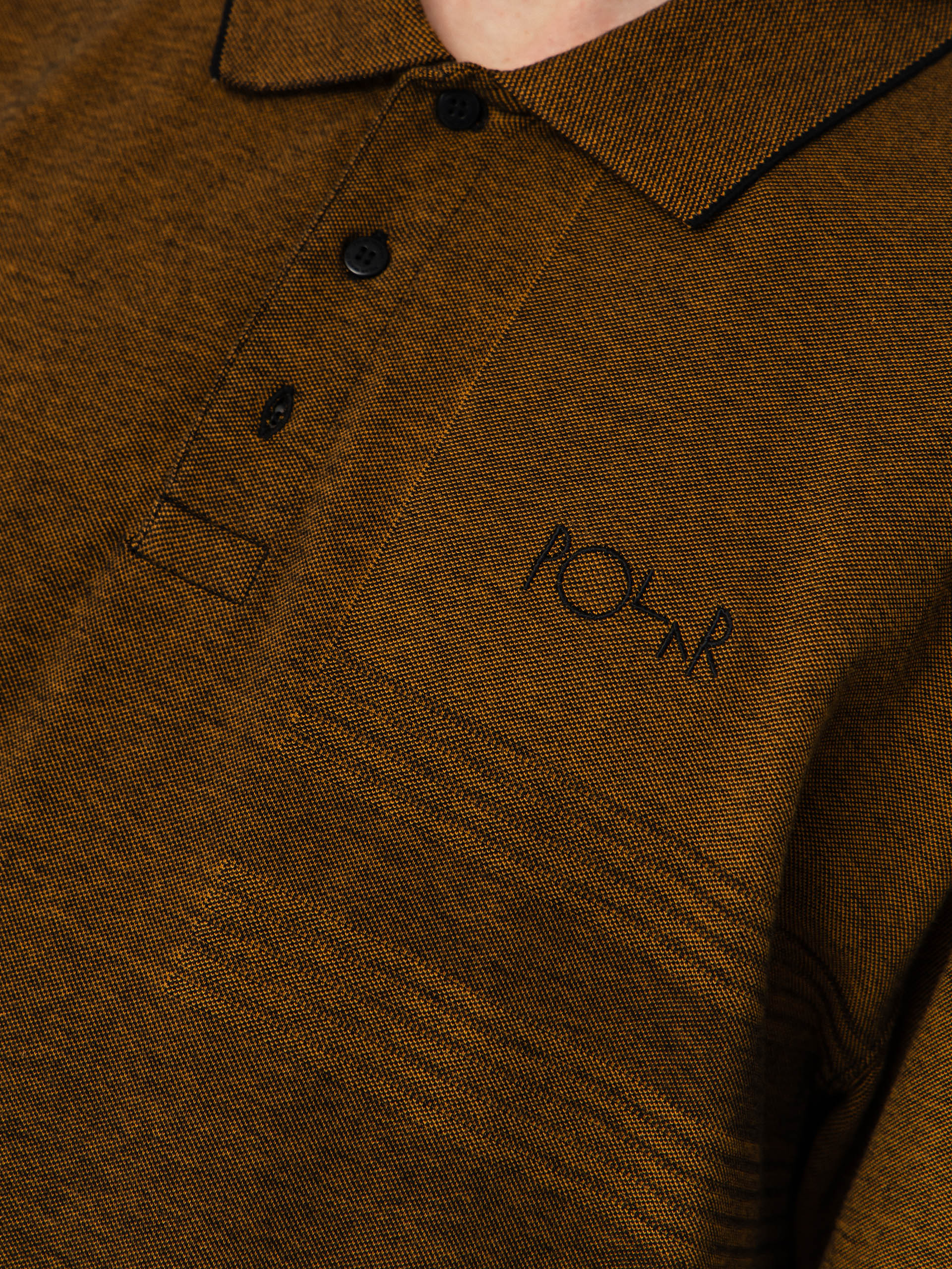 Polar Skate Surf Pique Polo Shirt (black/caramel)