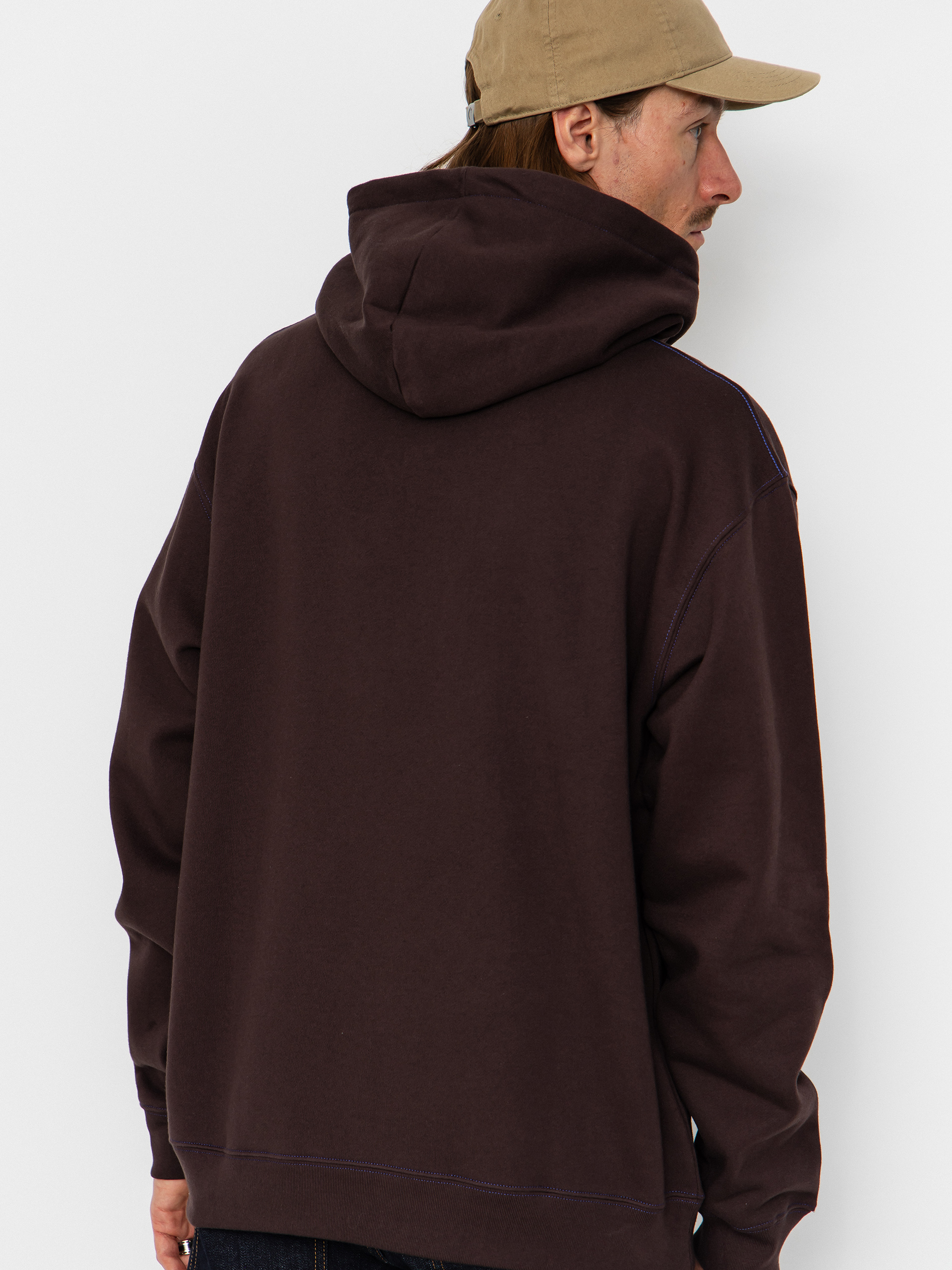 Polar Skate Contrast Dave Crude Logo HD Hoodie (chocolate)