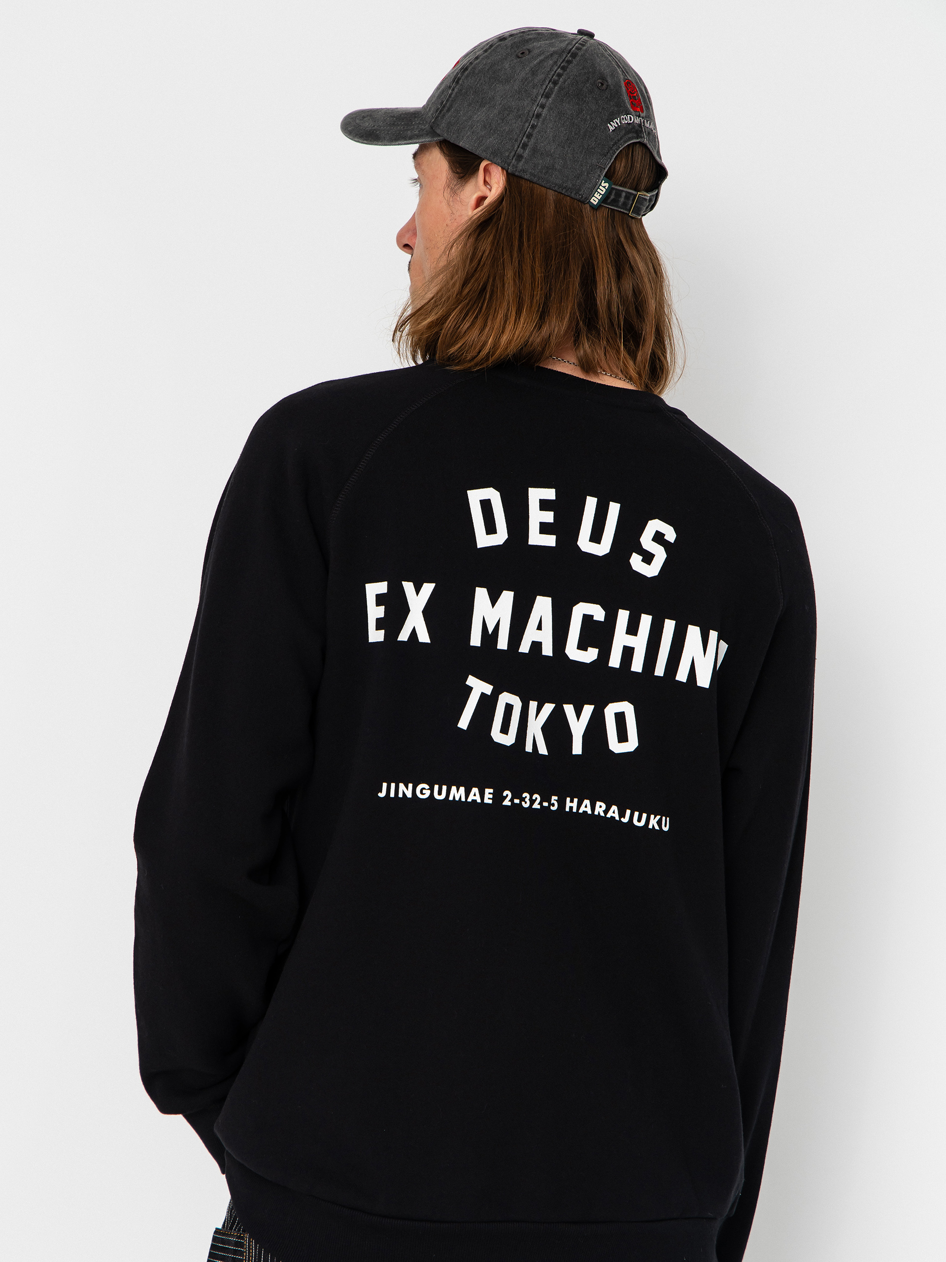 Deus Ex Machina Harajuku Address Crew Sweatshirt (black)