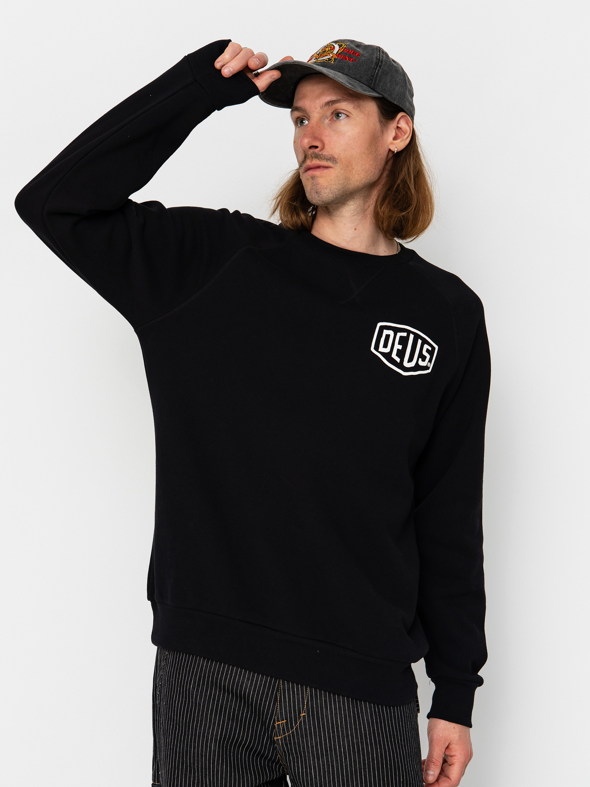 Deus Ex Machina Harajuku Address Crew Sweatshirt (black)