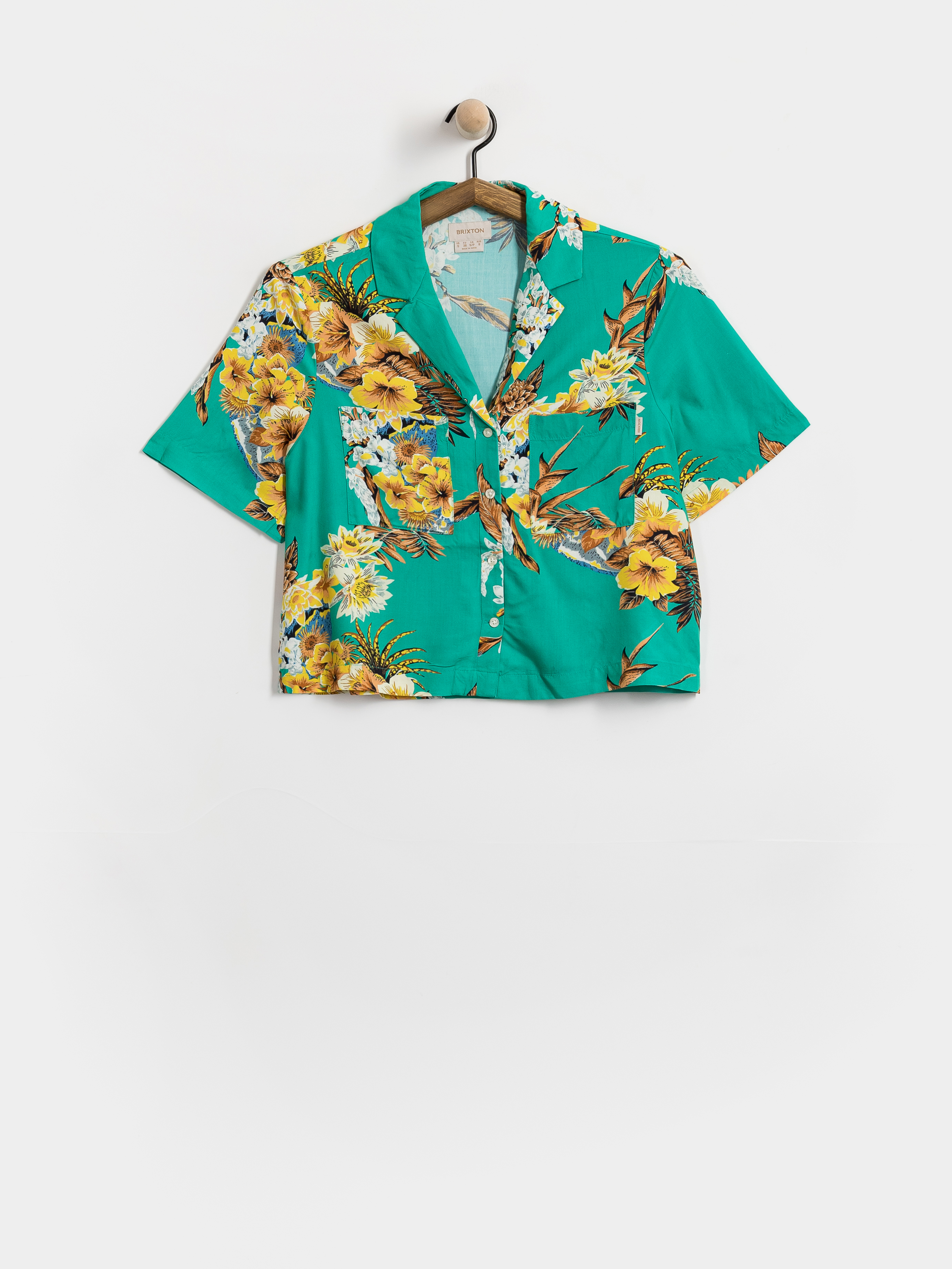 Brixton Campos Button Down Wmn Hemd (retro green flor campos)