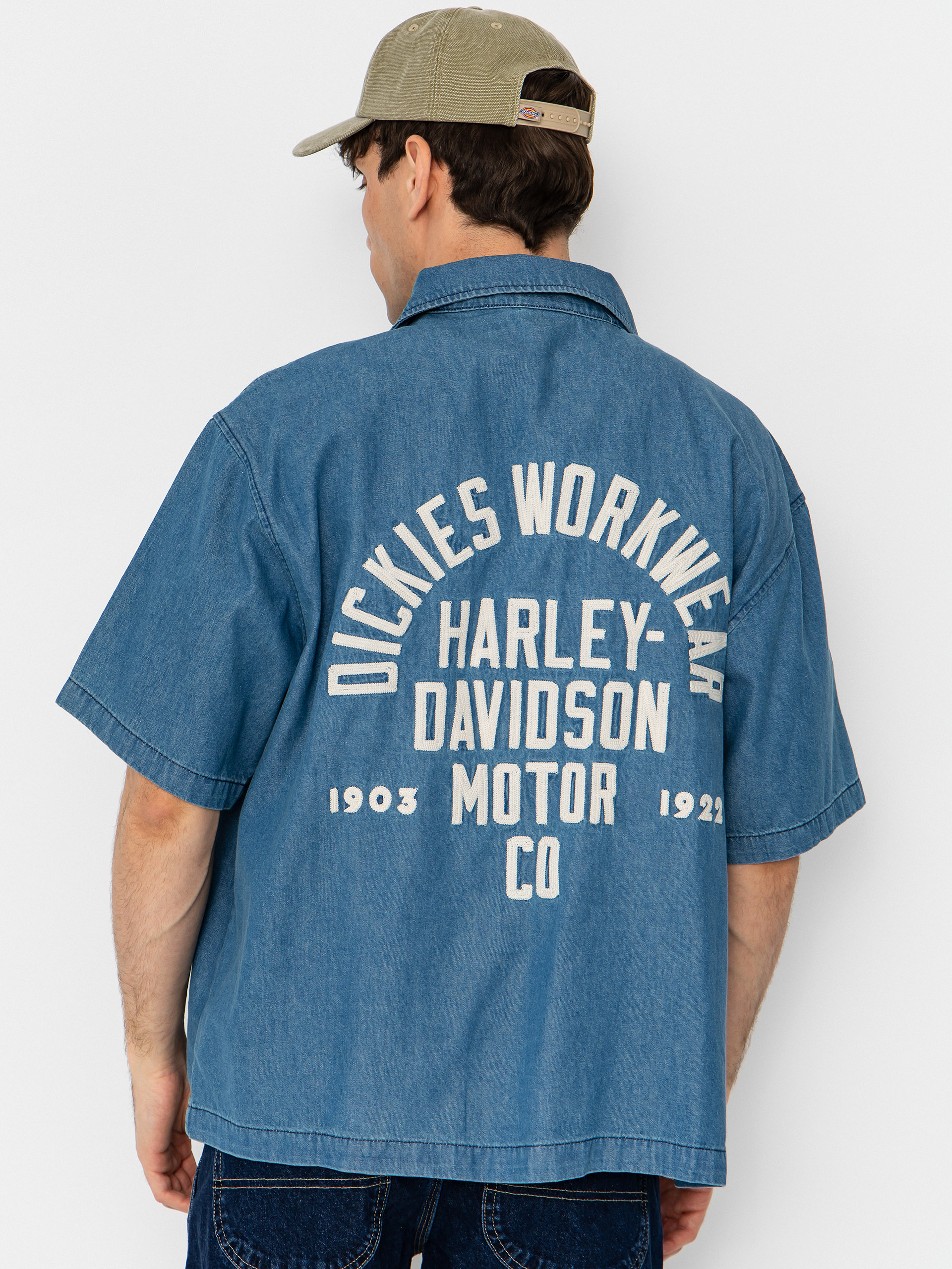 Dickies Shirt X Harley Davidson Boxy Chambray Work - blue (blue