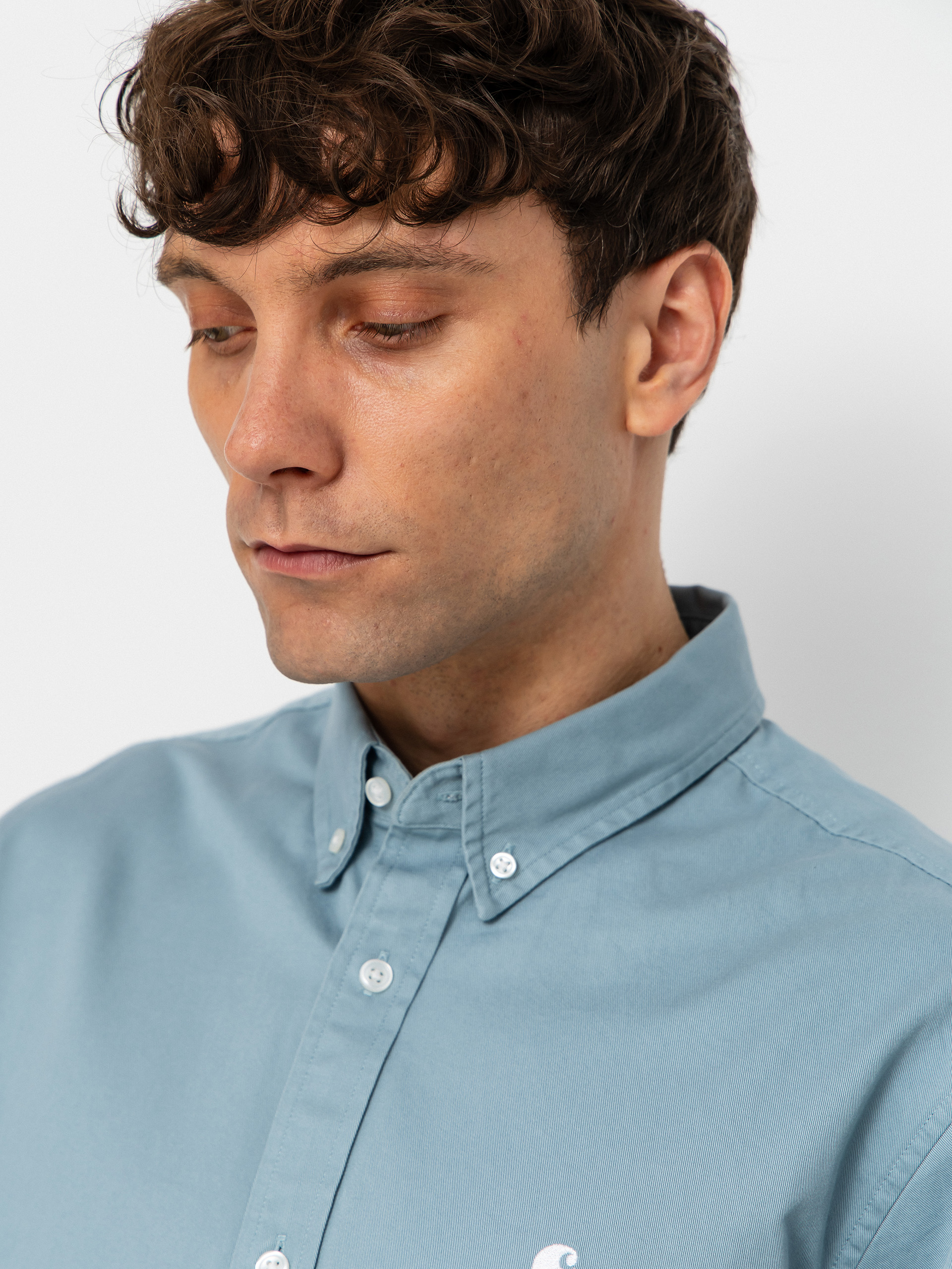 Carhartt WIP Madison Hemd (tourmaline/white)