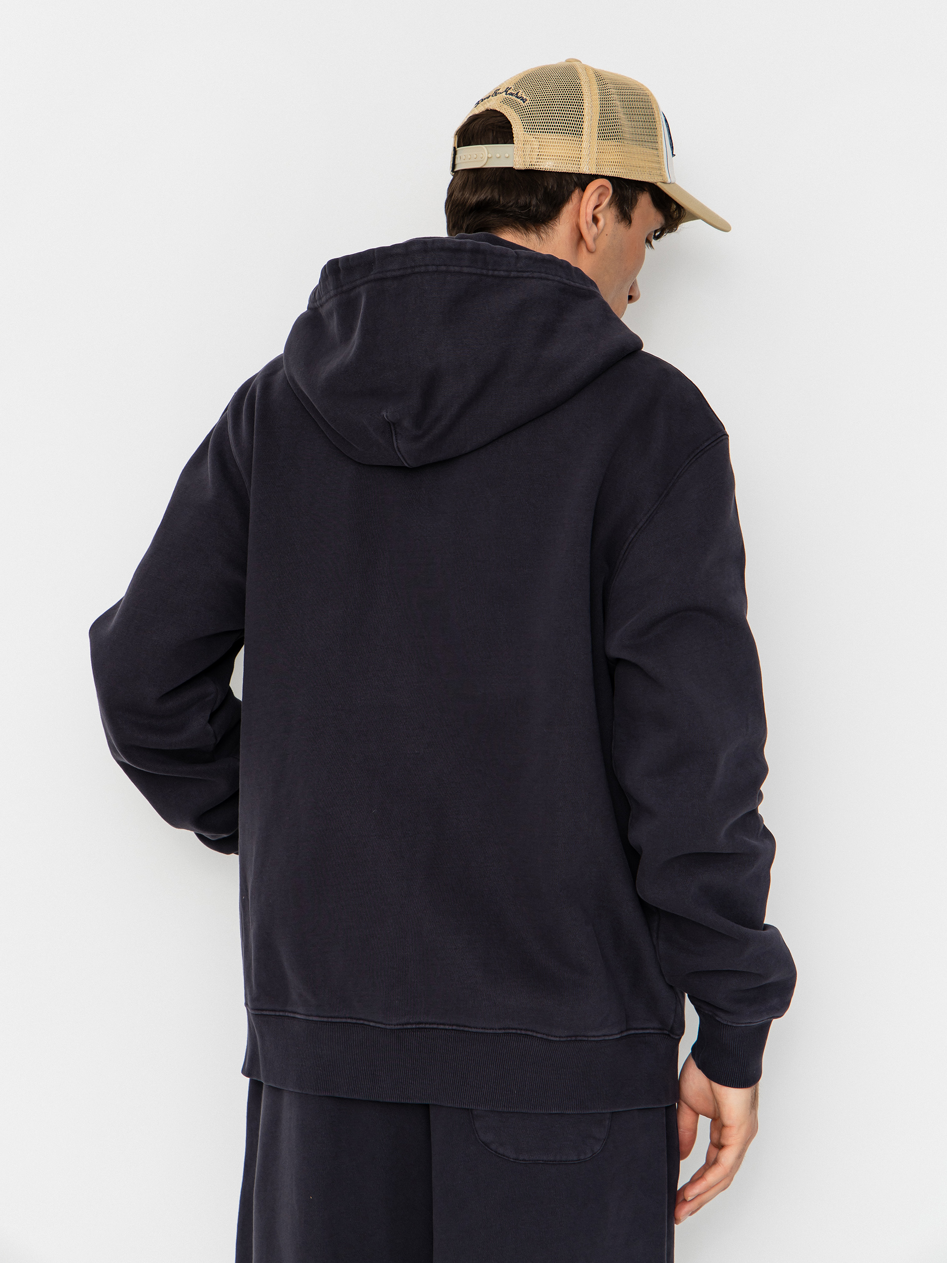 Deus Ex Machina Hoodie Shield Garment Dyed ZHD (black)